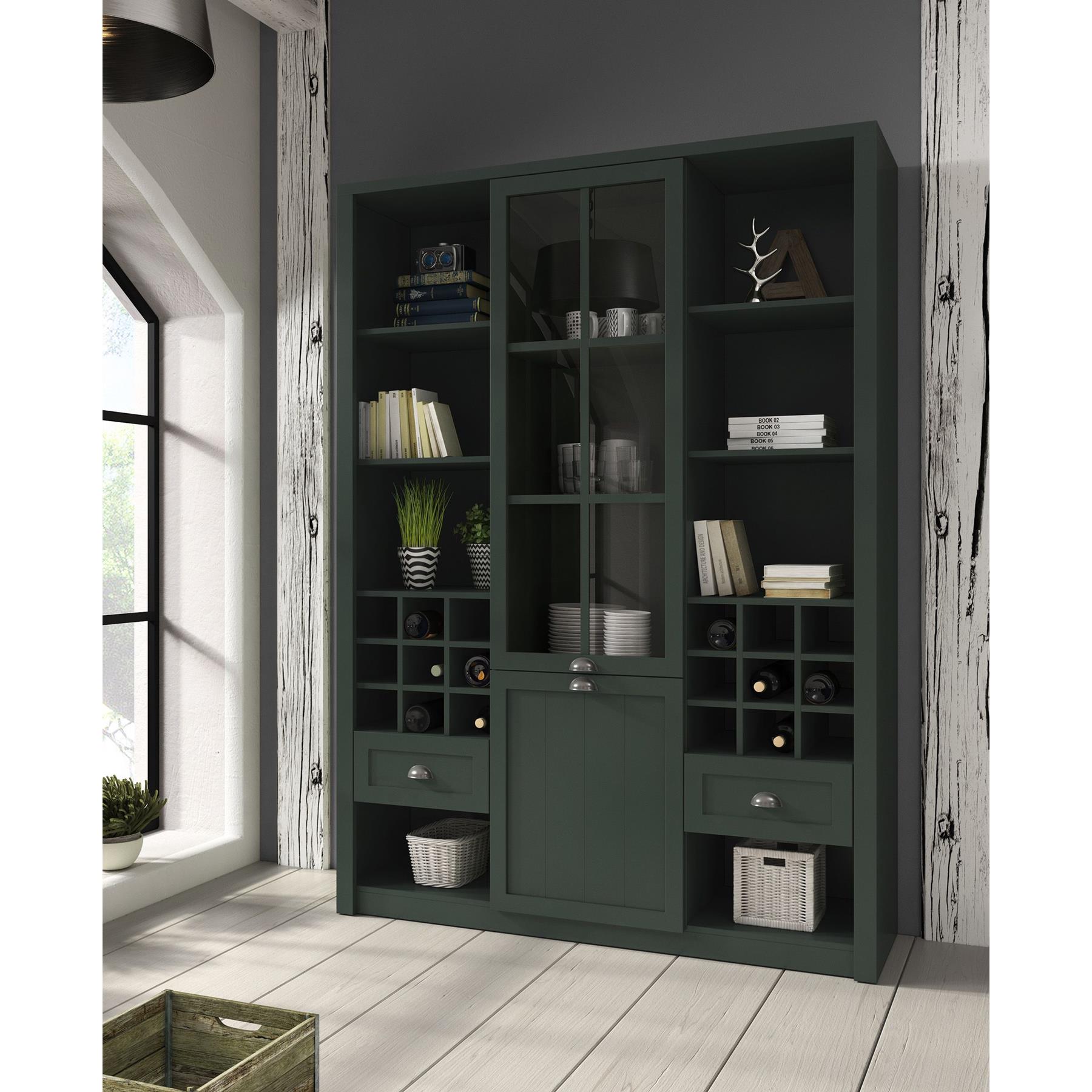 Meubella Buffetkast Parello 9 - Groen - 140 cm