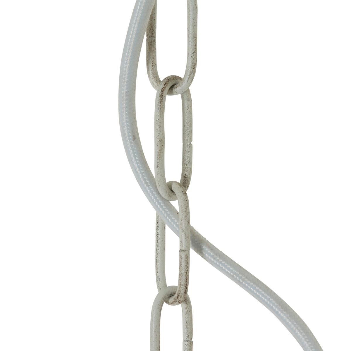 Mexlite - hanglamp - Ella - wit - hout metaal - Ø 40cm - E14 - 10191W