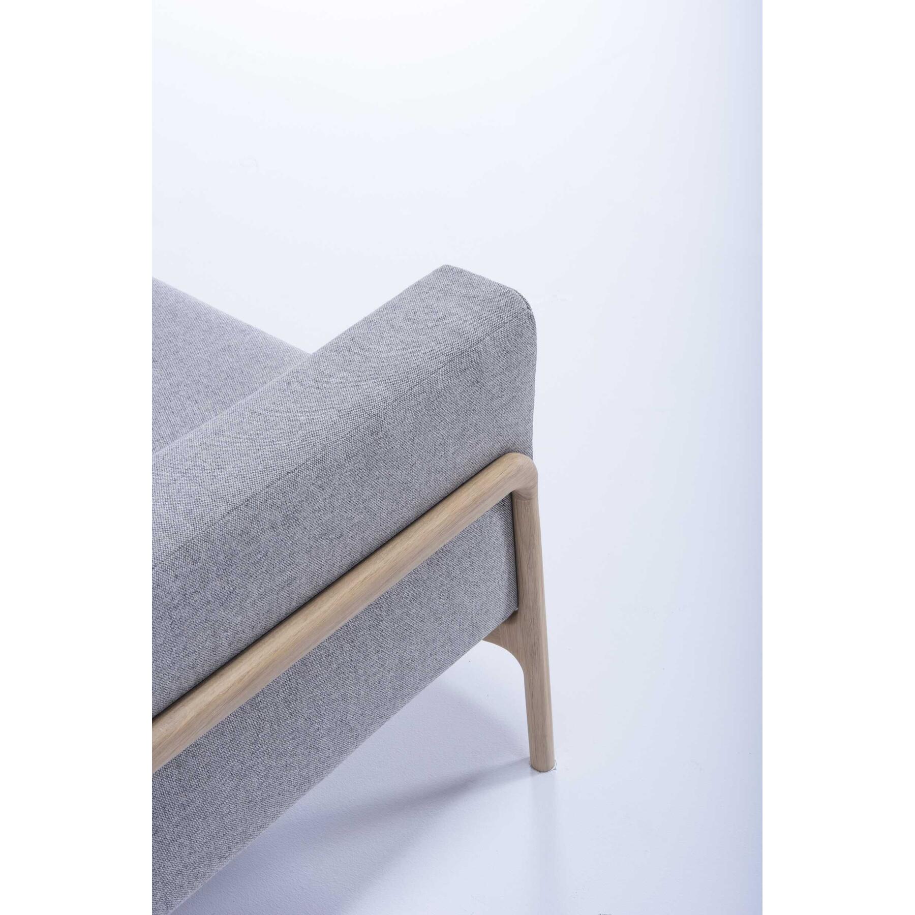 Gazzda Fawn sofa 3-zits whitewash Dakar Leather Grey