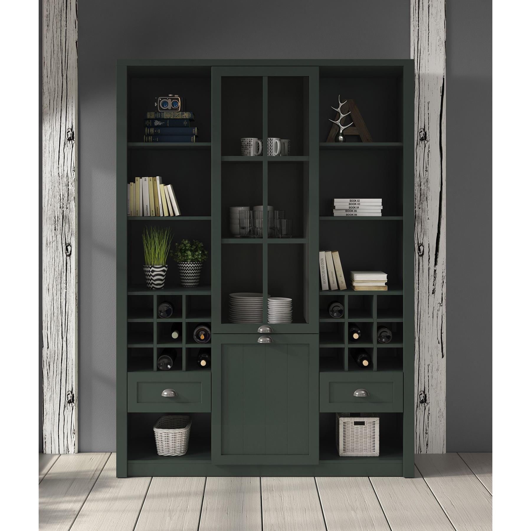 Meubella Buffetkast Parello 9 - Groen - 140 cm