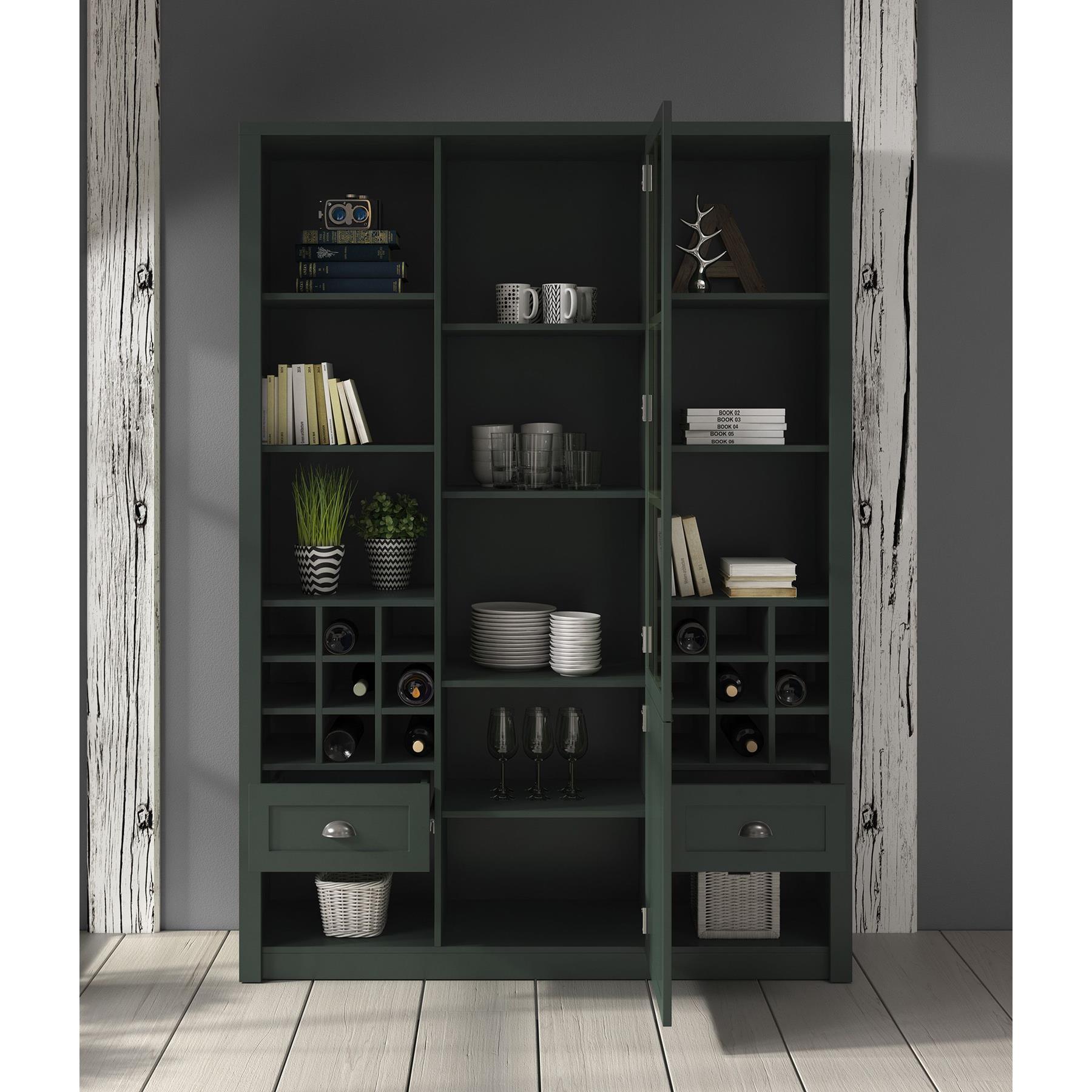 Meubella Buffetkast Parello 9 - Groen - 140 cm