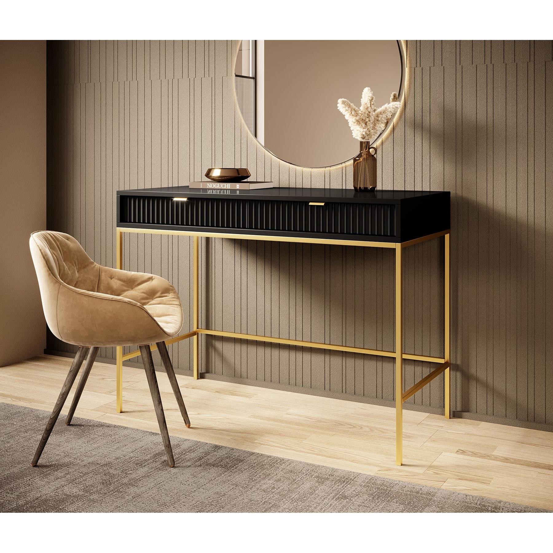 Meubella Kaptafel Navil 2 - Zwart - 104 cm