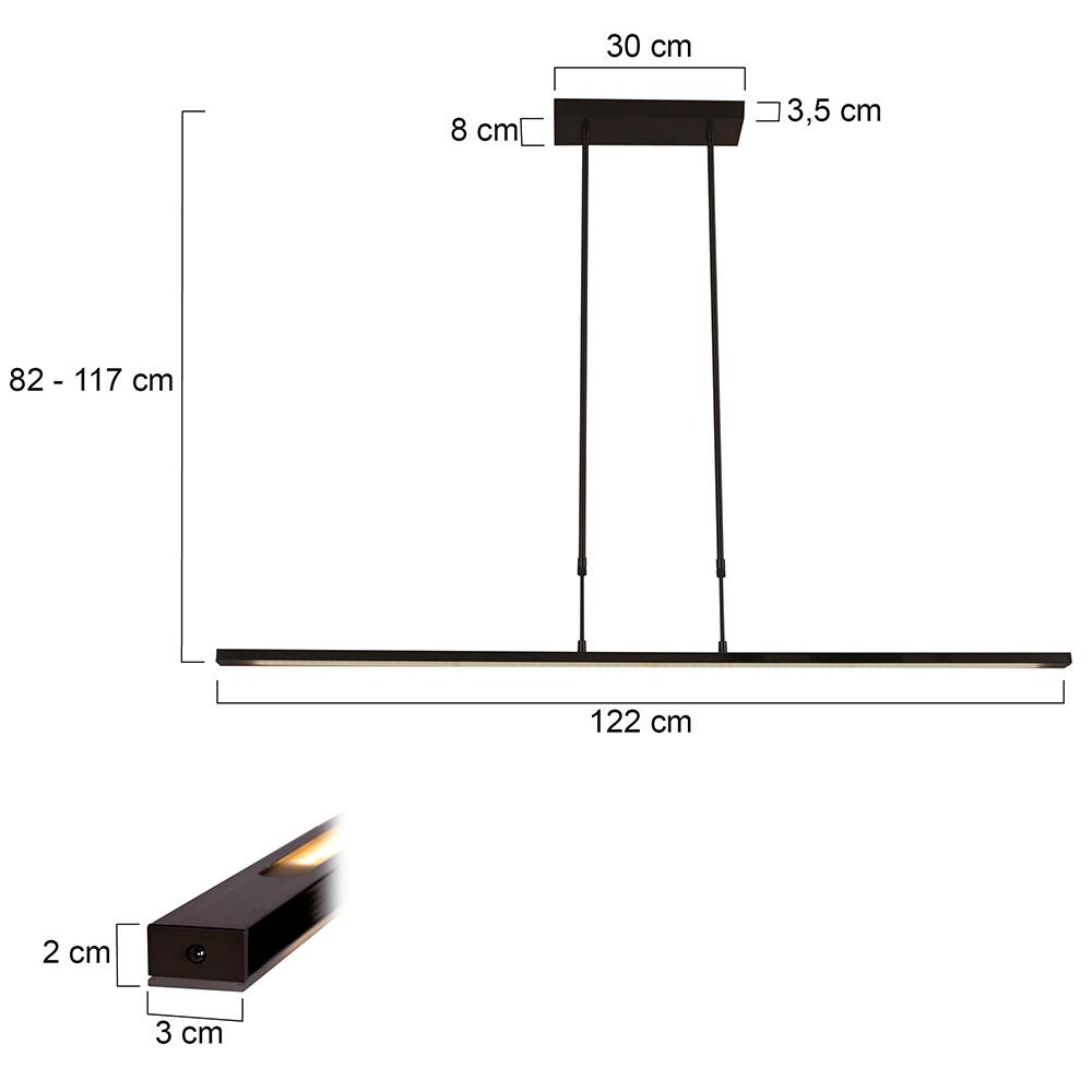 Steinhauer - hanglamp - Zelena LED - zwart - kunststof metaal - design lamp - LED - 1482ZW
