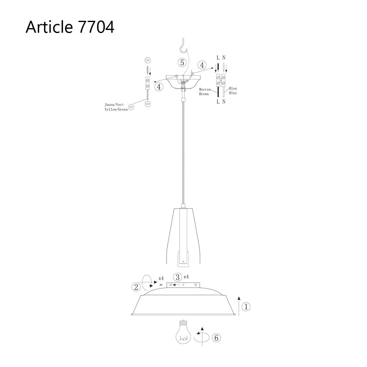 Mexlite - hanglamp - Eden - rood - metaal - Ø 42cm - E27 - 7704RO