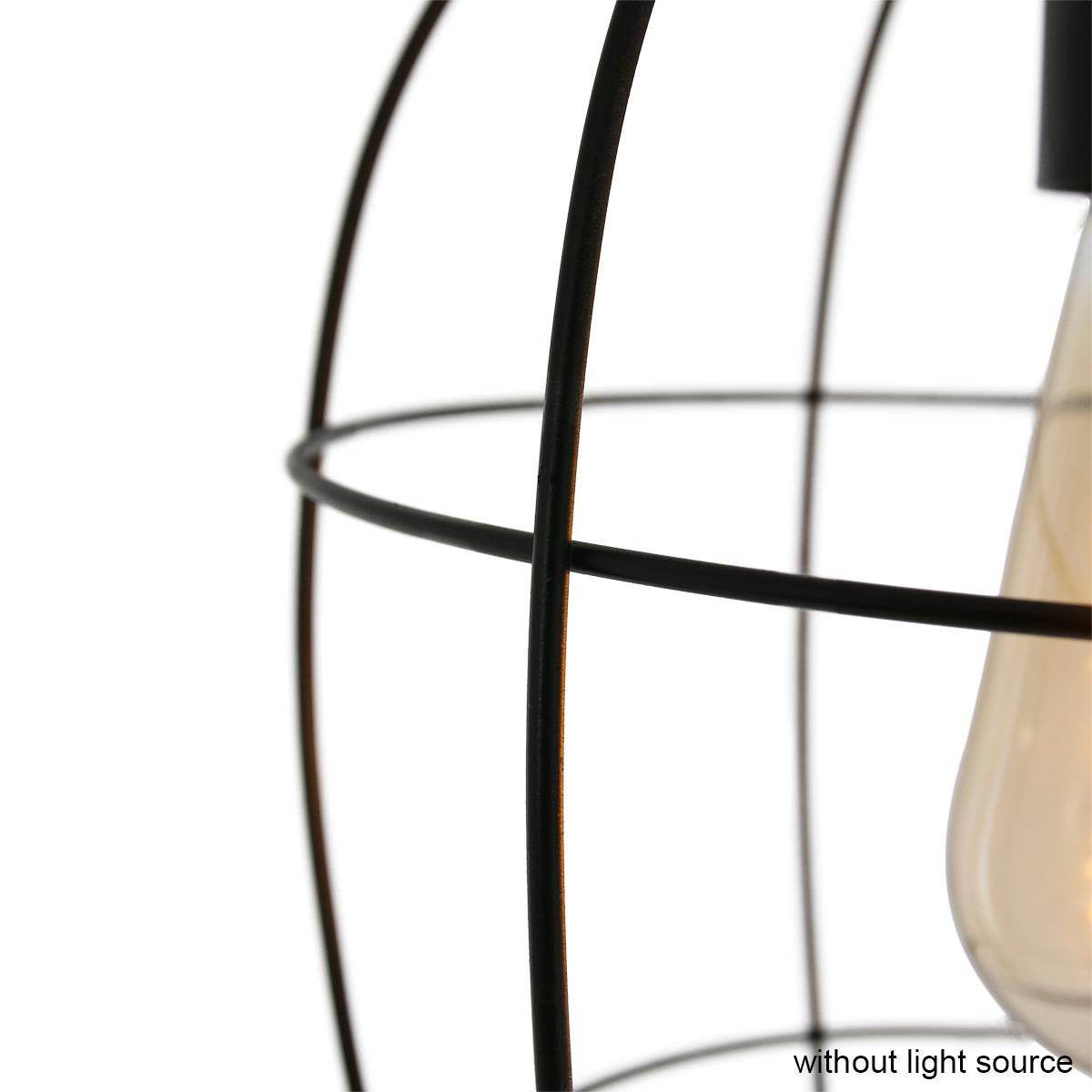 Mexlite - hanglamp - Minimalics - zwart - metaal - Ø 15cm - E27 - 2705ZW