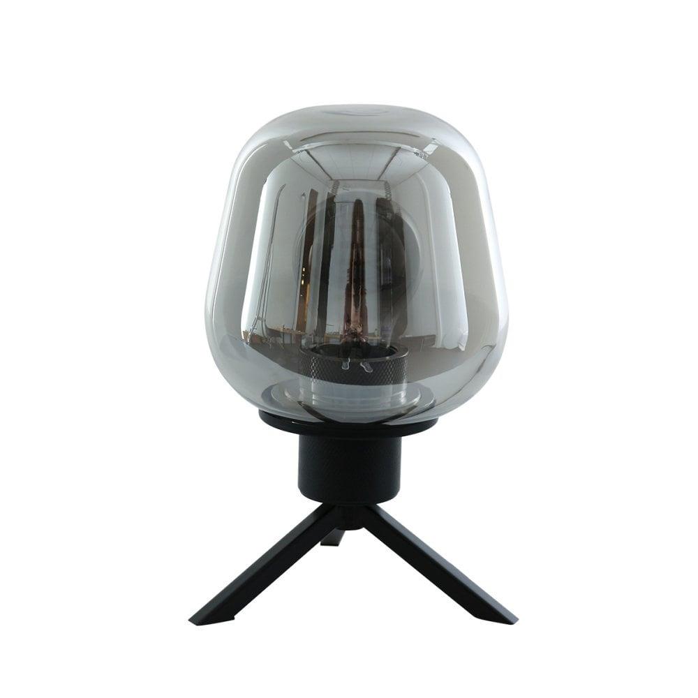 Steinhauer - tafellamp - Reflexion - zwart - glas metaal - Ø 15cm - E27 - 2683ZW
