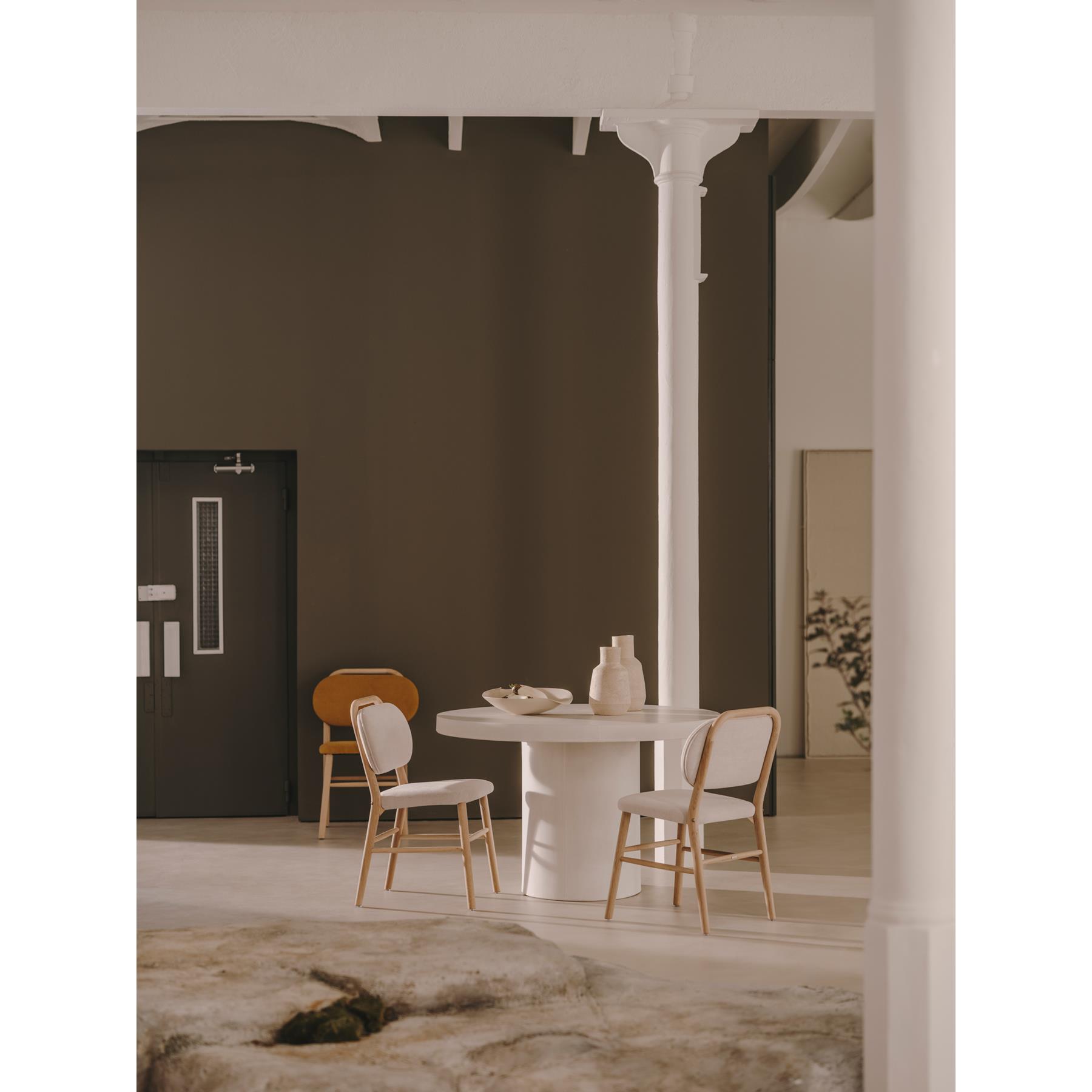 Kave Home - Aiguablava ronde tafel in wit cement, Ø 120 cm