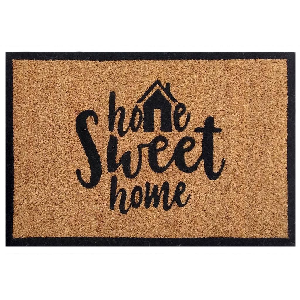 SVJ Deurmat 'Home Sweet Home' - 60x40 cm - Kokos - Bruin