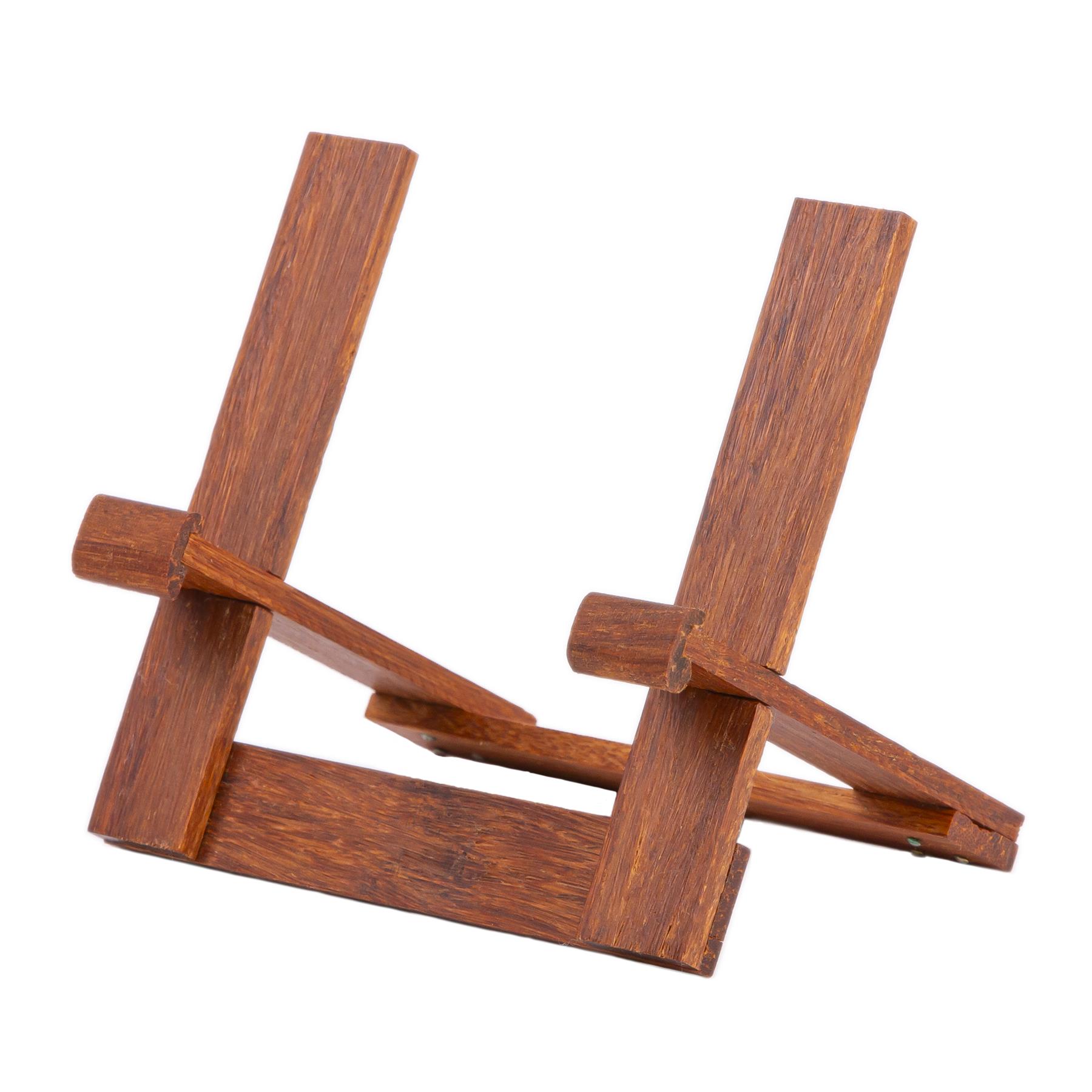 QUVIO Boekenstandaard|Tabletstandaard - Hout - Donkerbruin