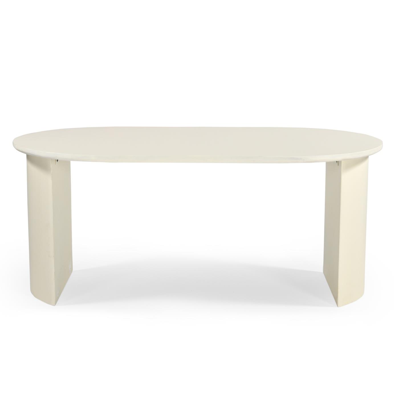 Giga Meubel Eettafel Beige Ovaal Cm Mdf Betonlook Kopen Shop Bij Fonq