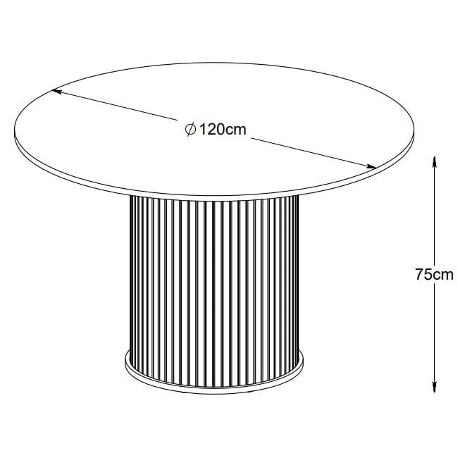 by fonQ Alon Eettafel Ø 120 cm - Smoked Eiken