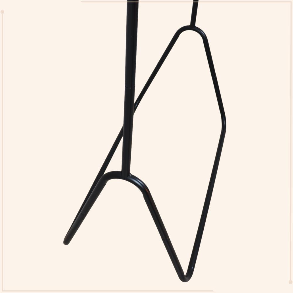 MISOU Kledingrek Metaal Industrieel Zwart 80x44x145cm