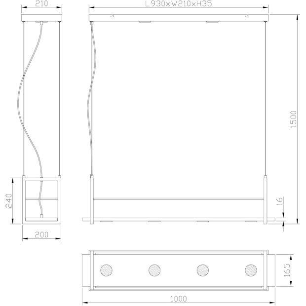 Steinhauer Hanglamp Tør Zwart Led 3298ZW