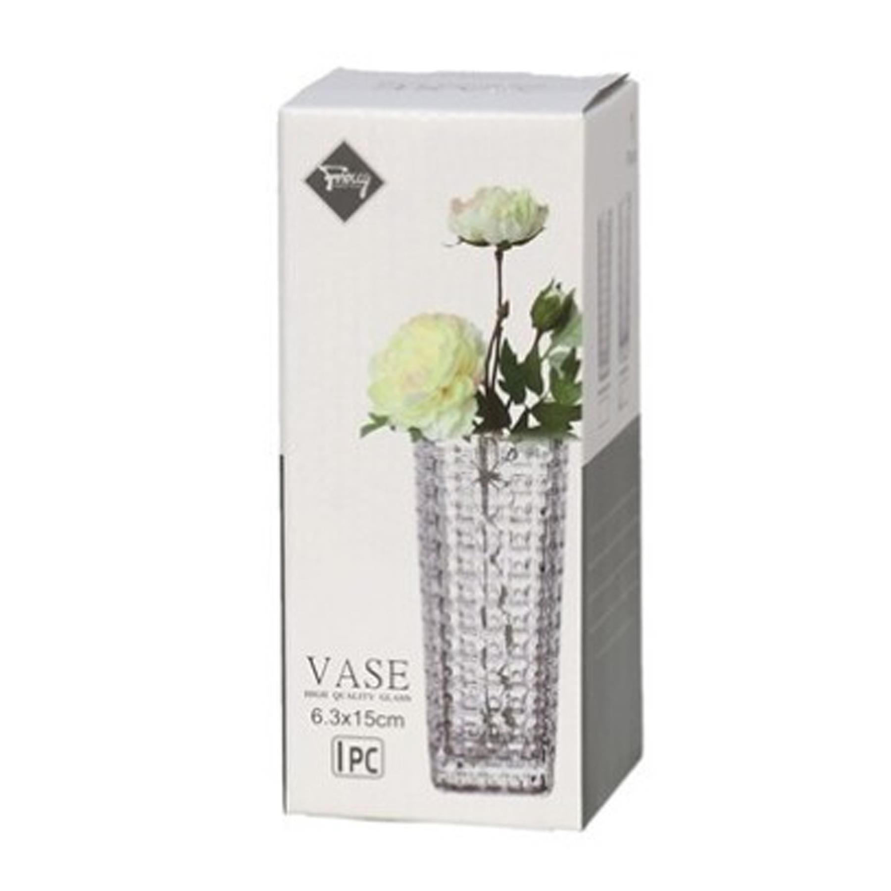 Gerimport Bloemenvaasje - voor kleine stelen|boeketten - helder glas -