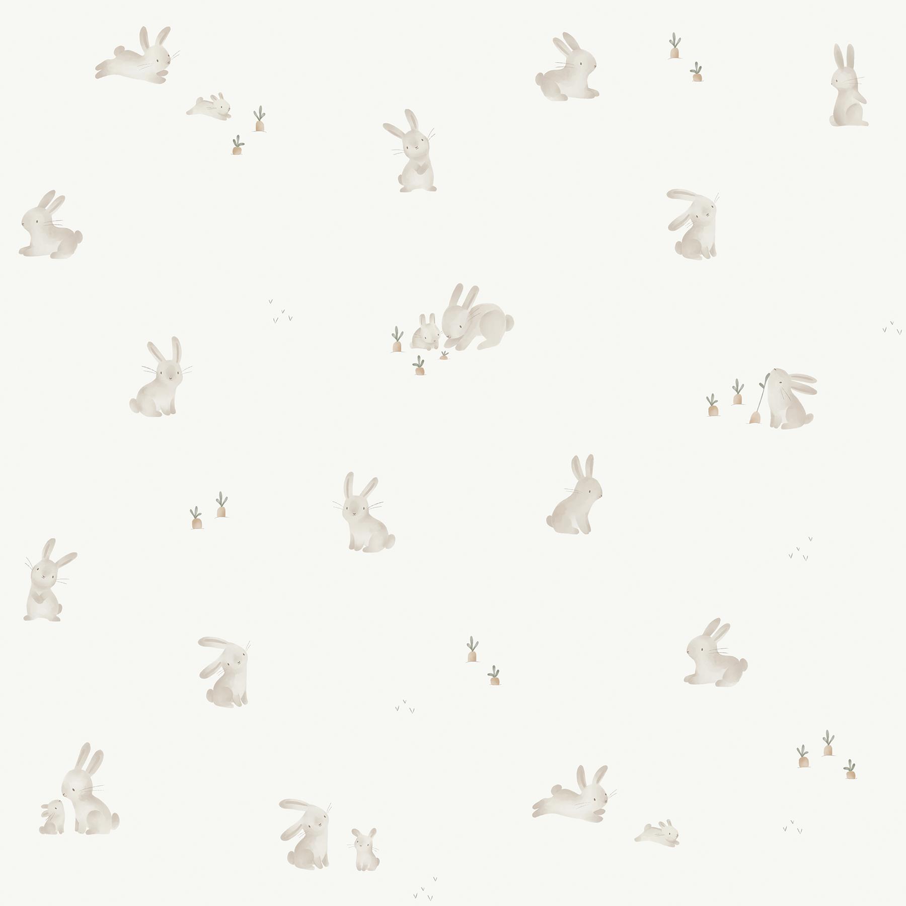 Little Dutch Baby Bunny Behang Kinderkamer - Dieren - 10mx52cm - Beige