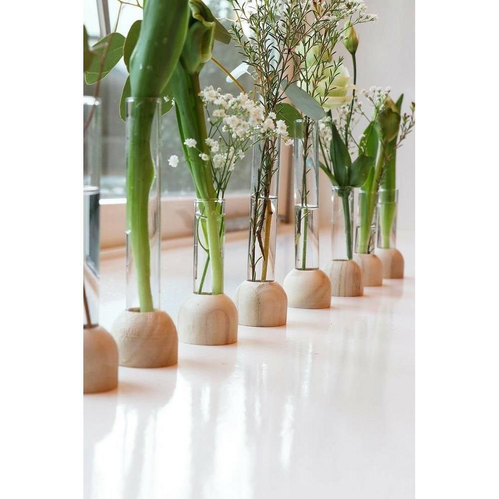 Ideas4Seasons Stekvaasje|bloemenvaasje reageerbuis - D2 x H15 cm