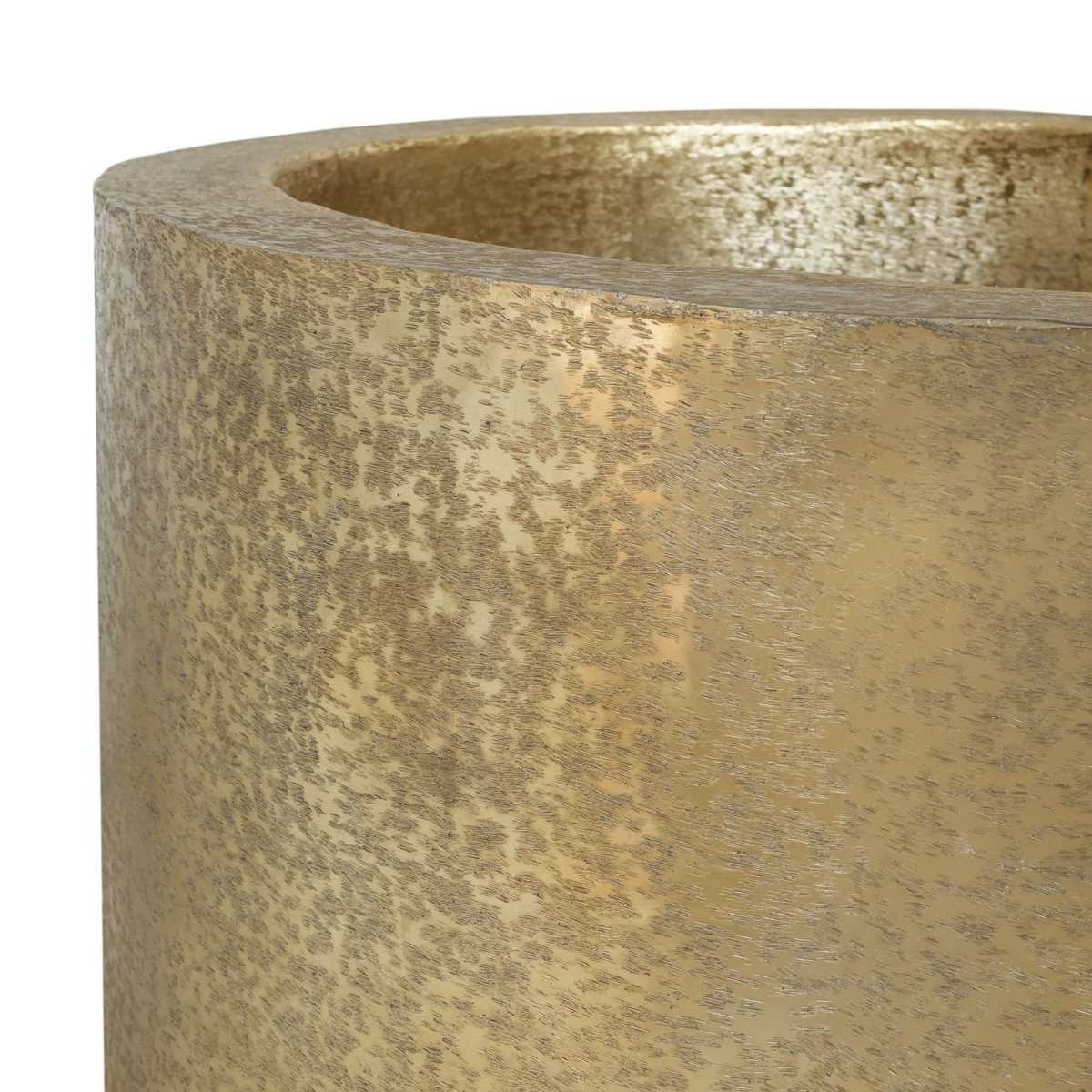 PTMD Eviee Gold brushed alu sheet pot round SV2