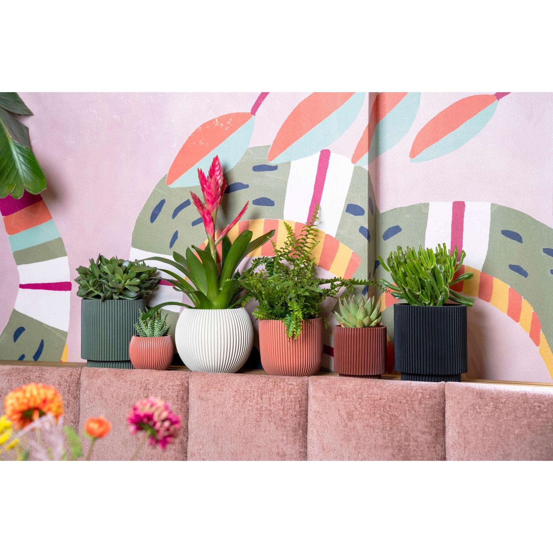 Capi Europe Bloempot bol Groove Colours - 17x15 - Donkerblauw