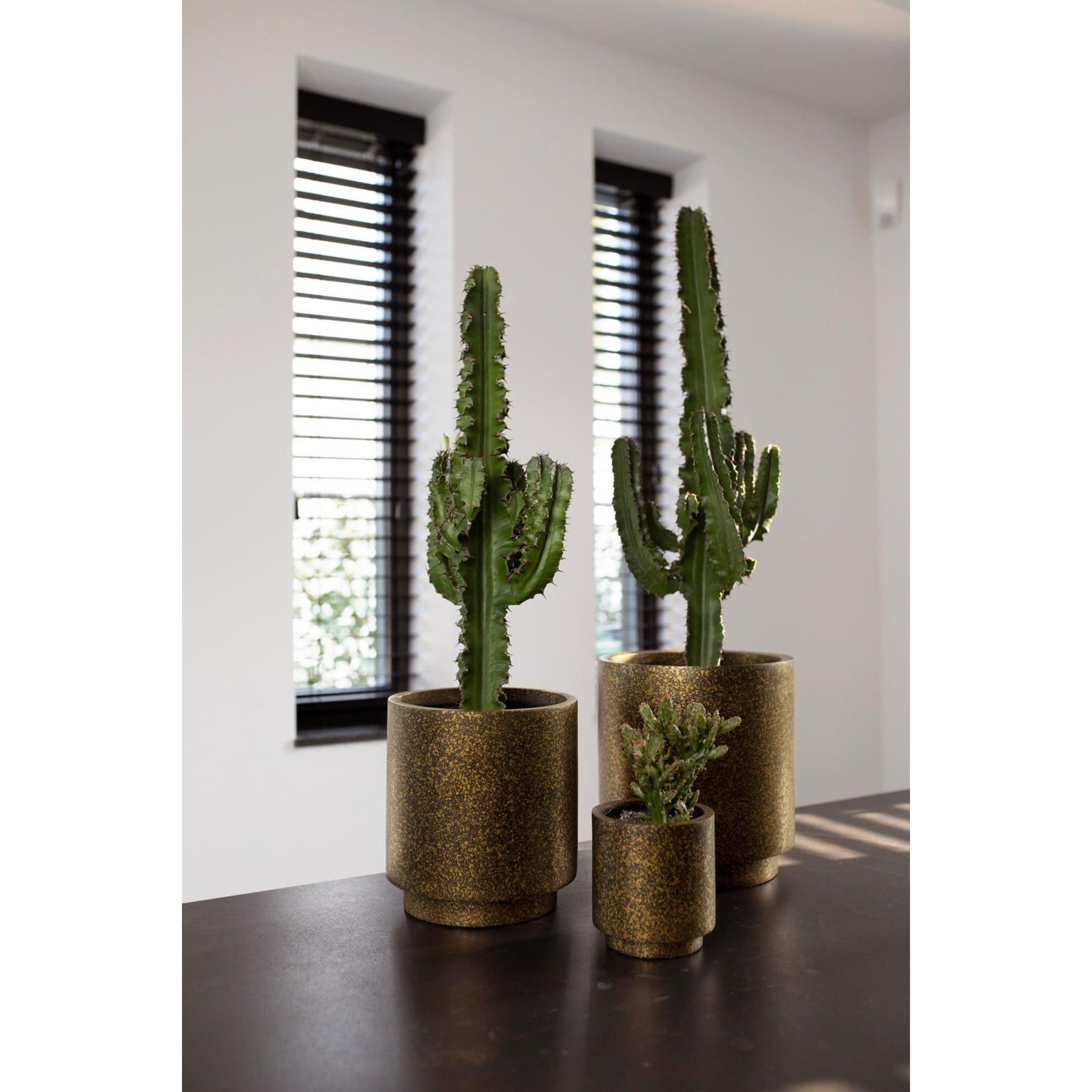 Capi Europe Vaas cilinder Terrazzo Gold - 15x17 - Goud