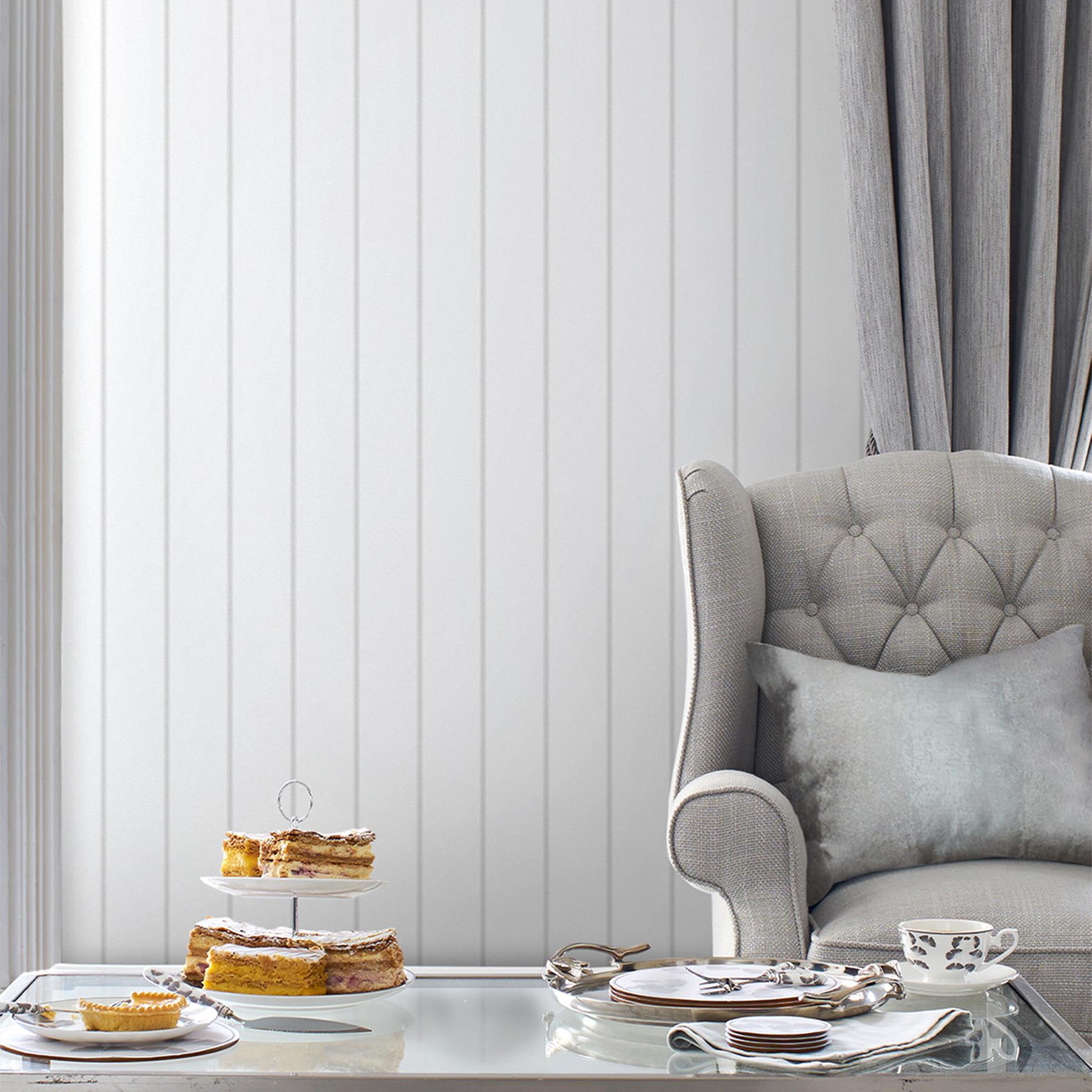 Laura Ashley Saltram Stripe Behang - Streep - 10mx52cm - Grijs