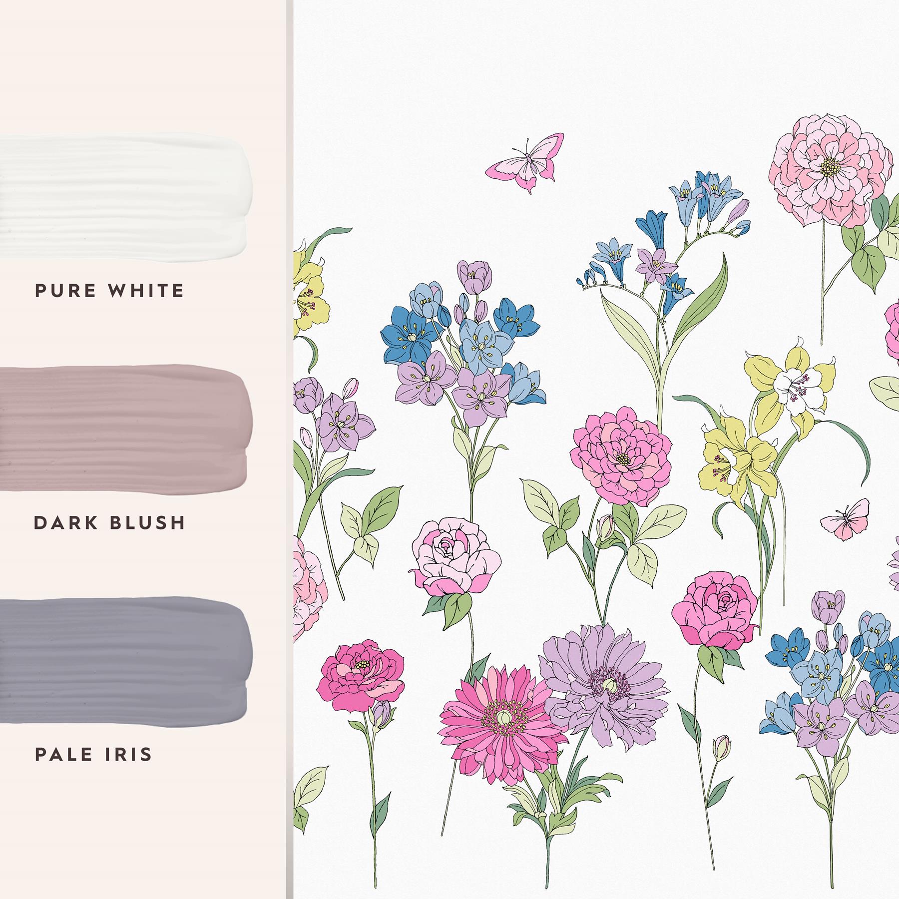 Laura Ashley Gilly Fotobehang - Bloemen - 300cmx280cm - Roze