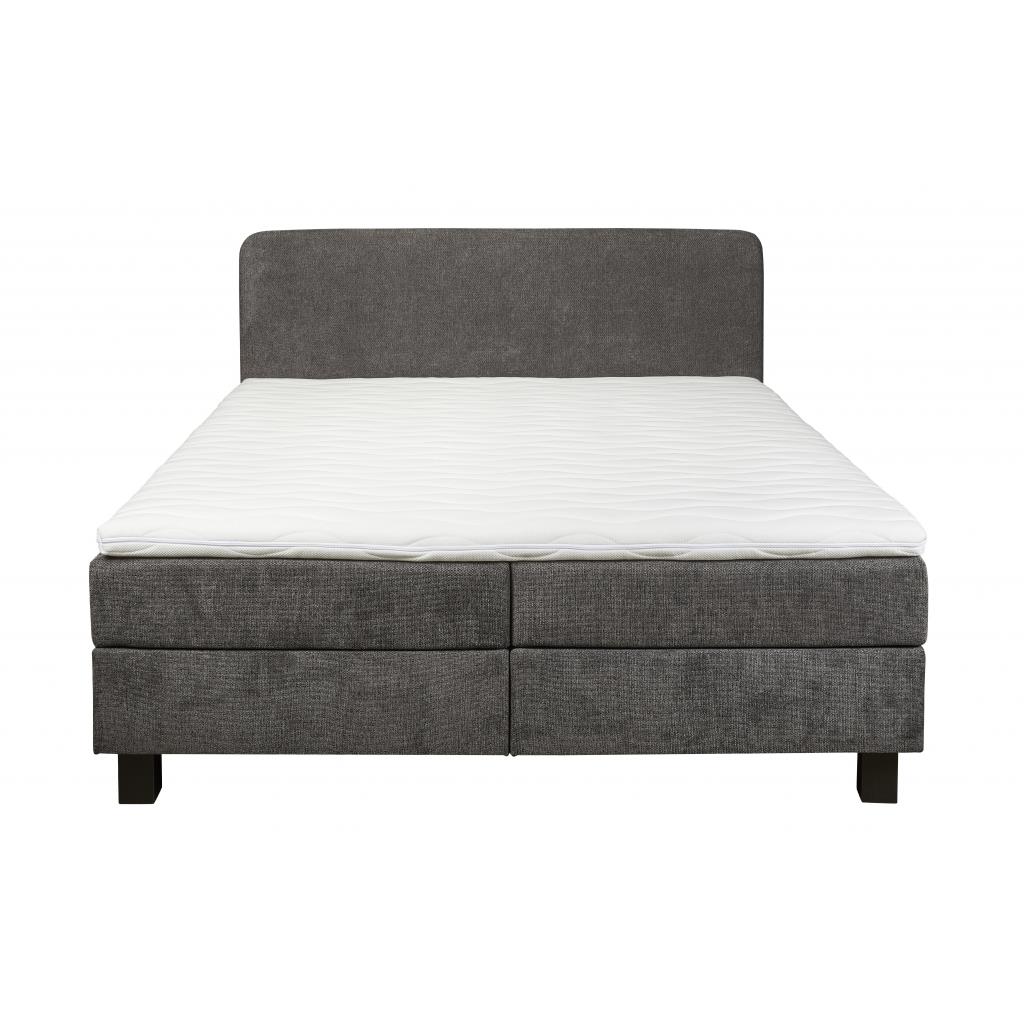 Boxspring Bilbao - Antraciet|Grijs|Zwart - Textiel