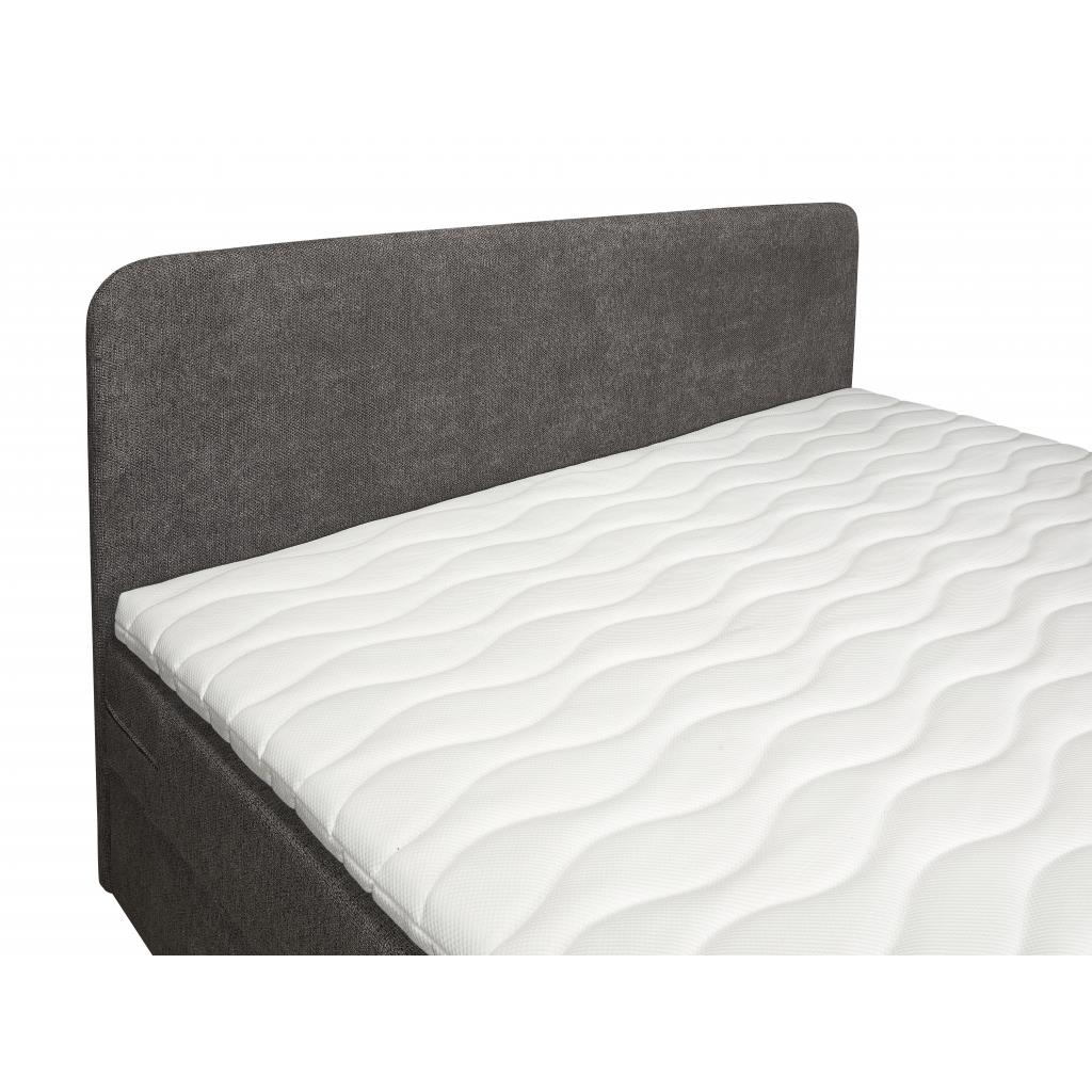 Boxspring Bilbao - Antraciet|Grijs|Zwart - Textiel