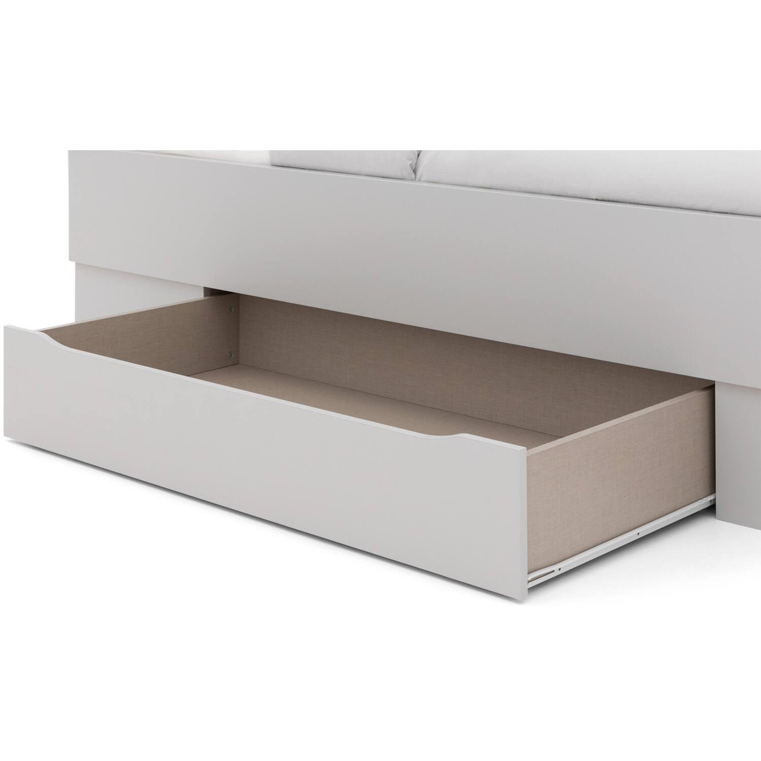 Goossens Bedframe Ita - 120 x 210 - Zijdegrijs met accent eiken