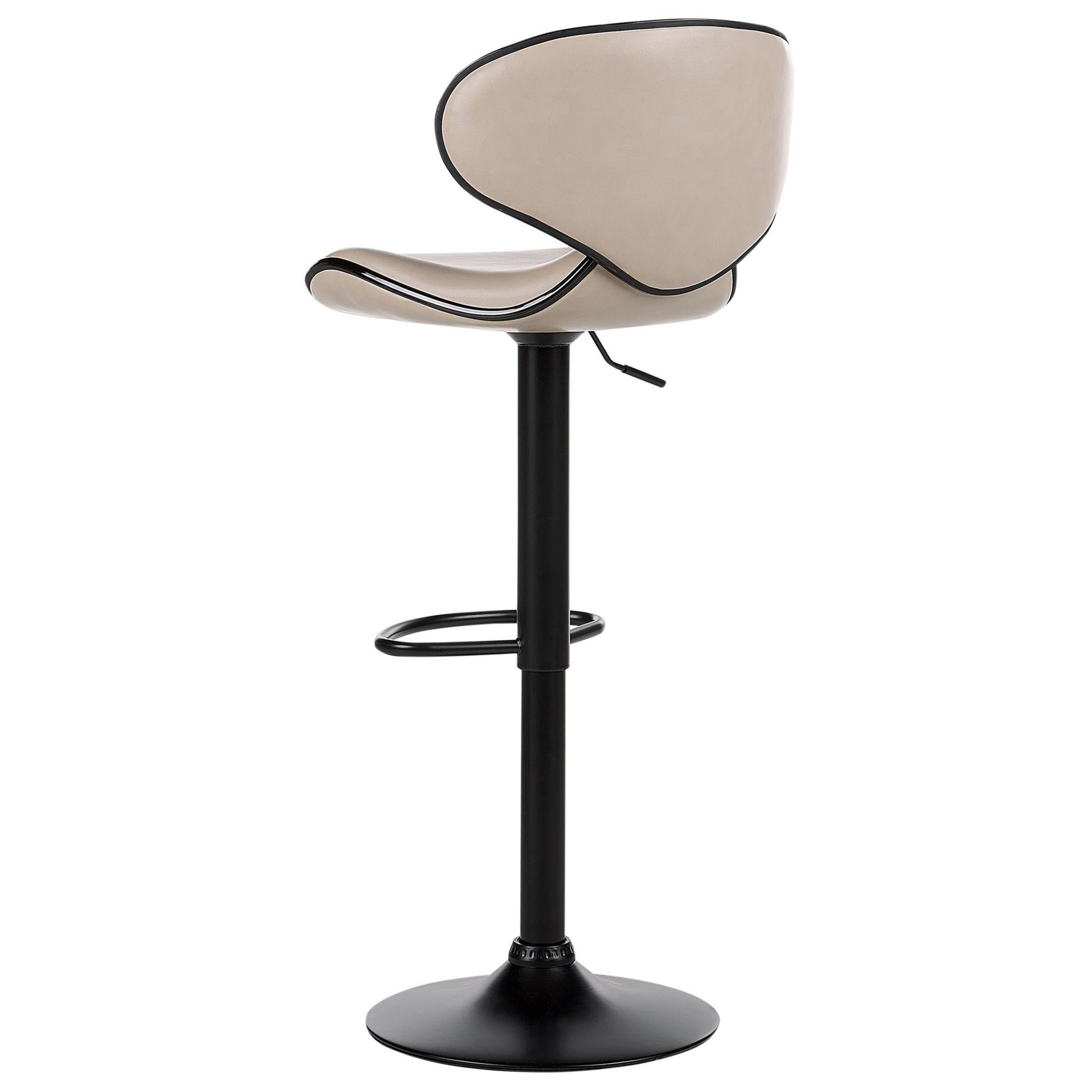Beliani - CONWAY II - Barkruk set van 2 - Lichtbeige - Kunstleer