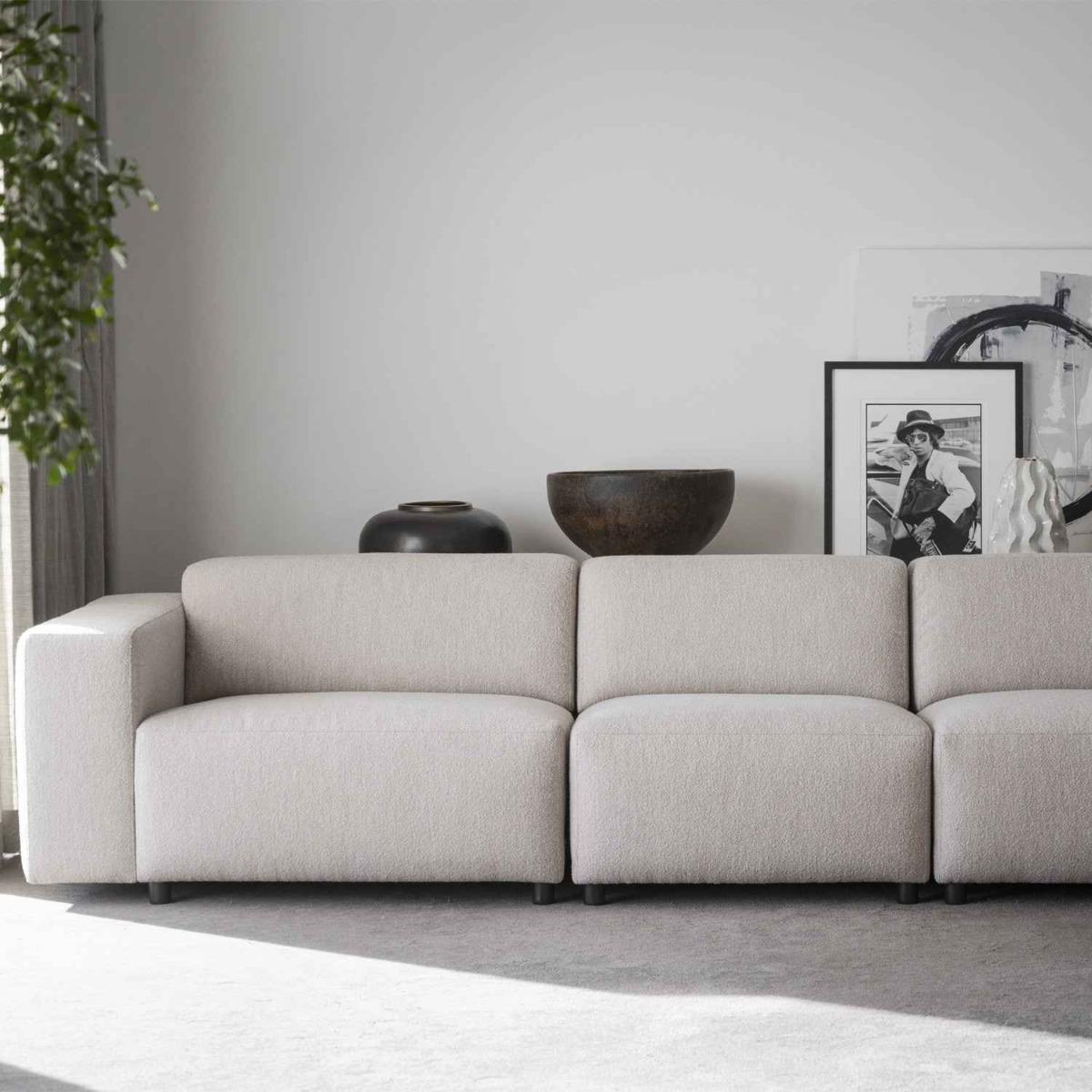 Rowico Home Willard 4-zits Bank - Lichtbeige Stof