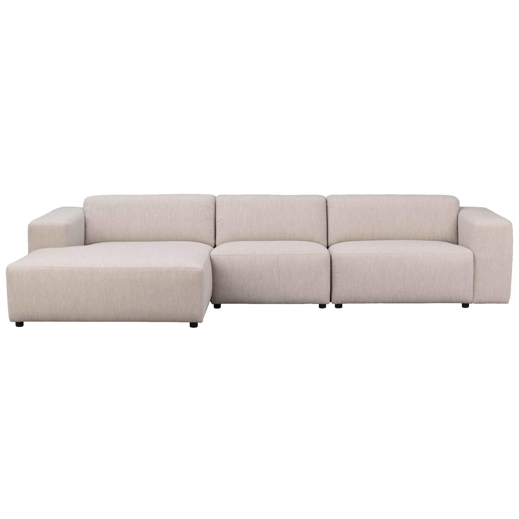 Rowico Home Willard 4-zits Hoekbank Links - Lichtbeige Stof