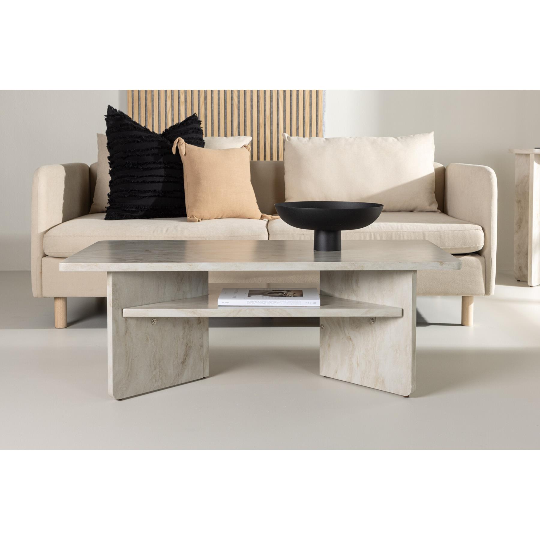 Rebellenclub Kuopio Salontafel - 120 x 60 cm - Marmer look