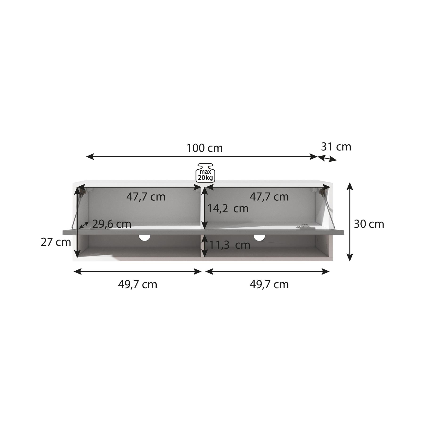 Meubella TV-Meubel Asino - Eiken - 100 cm