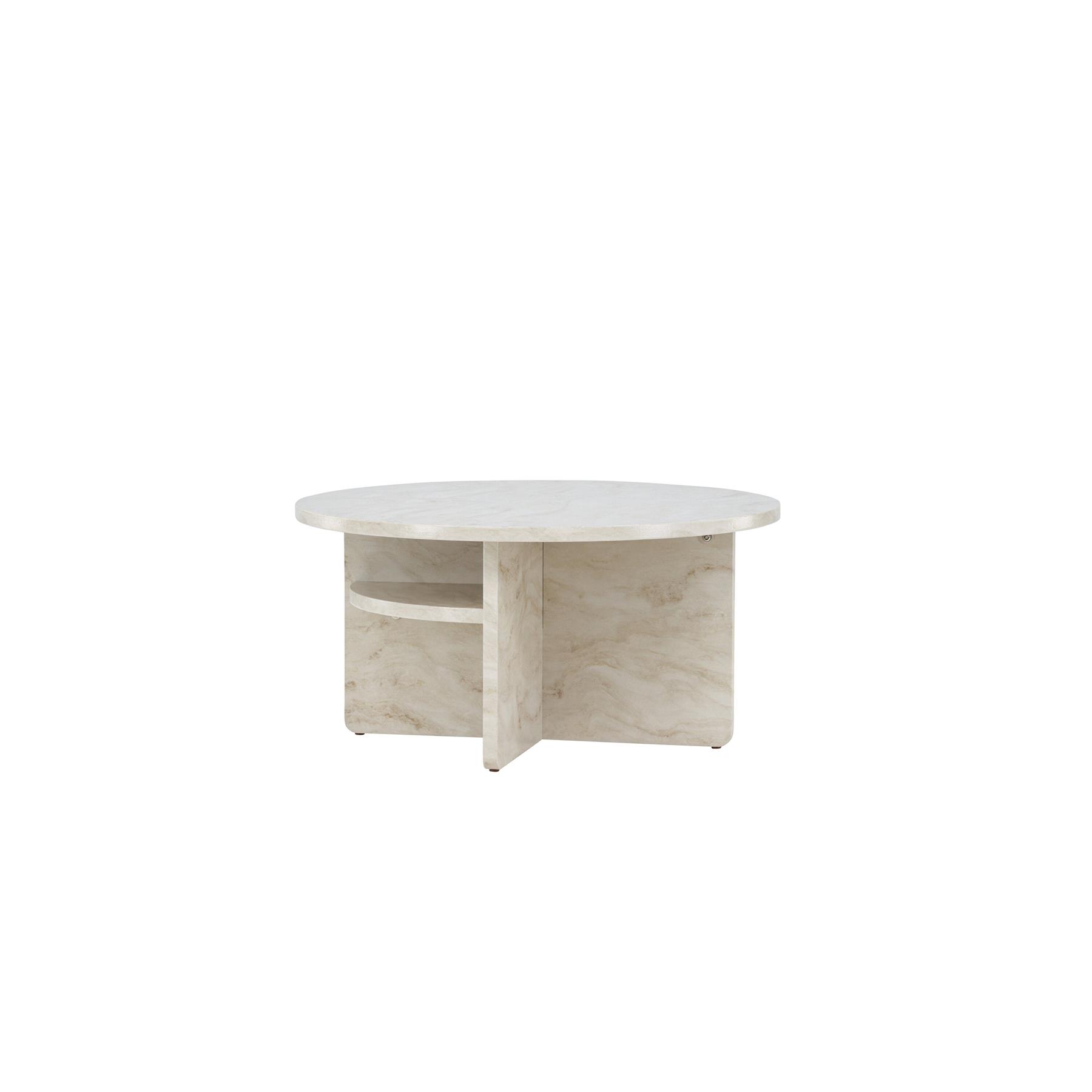 Rebellenclub Kuopio Salontafel - ø85 cm - Marmer look