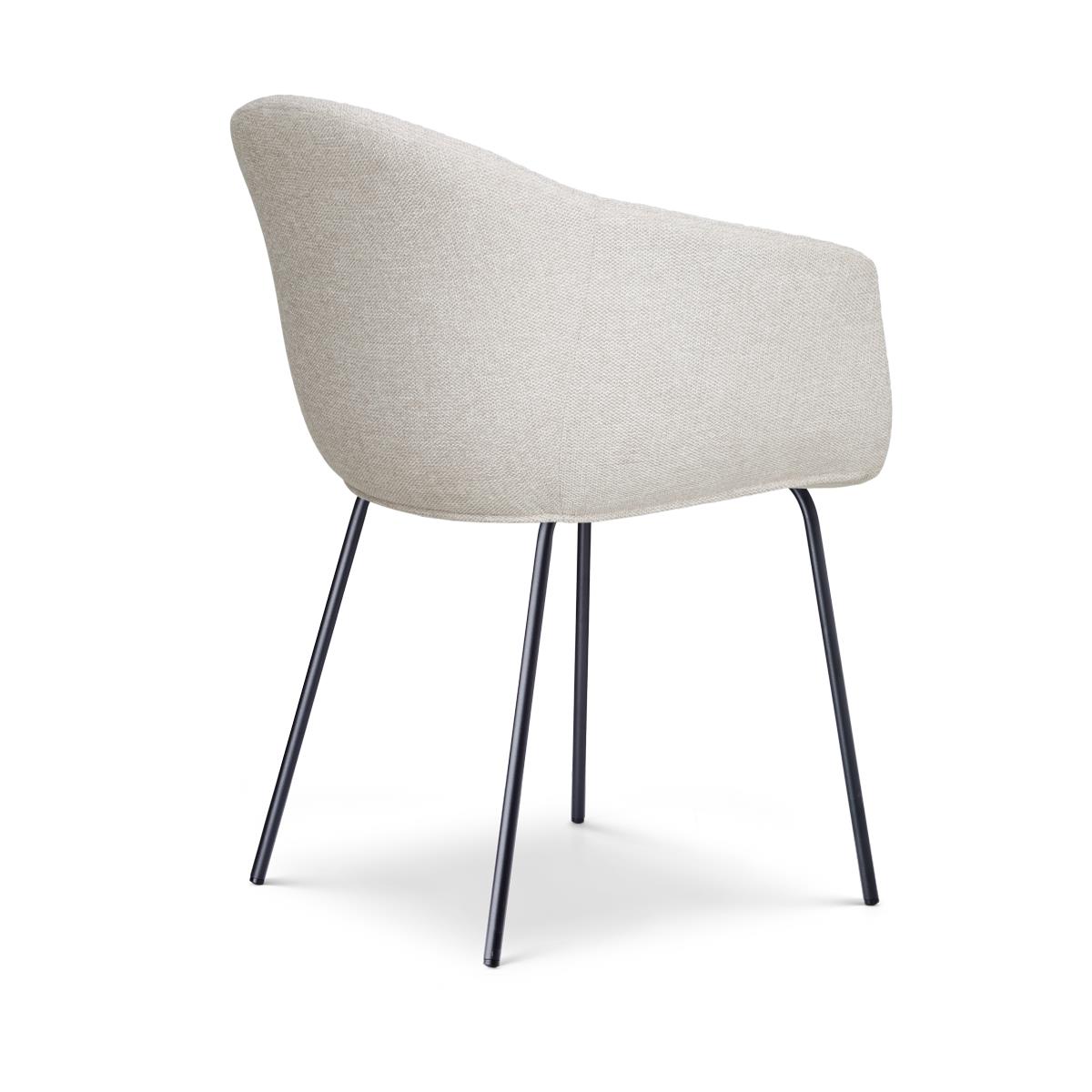 Nolon Nora-Otis Eetkamerstoel Beige - met Armleuning - Zwart