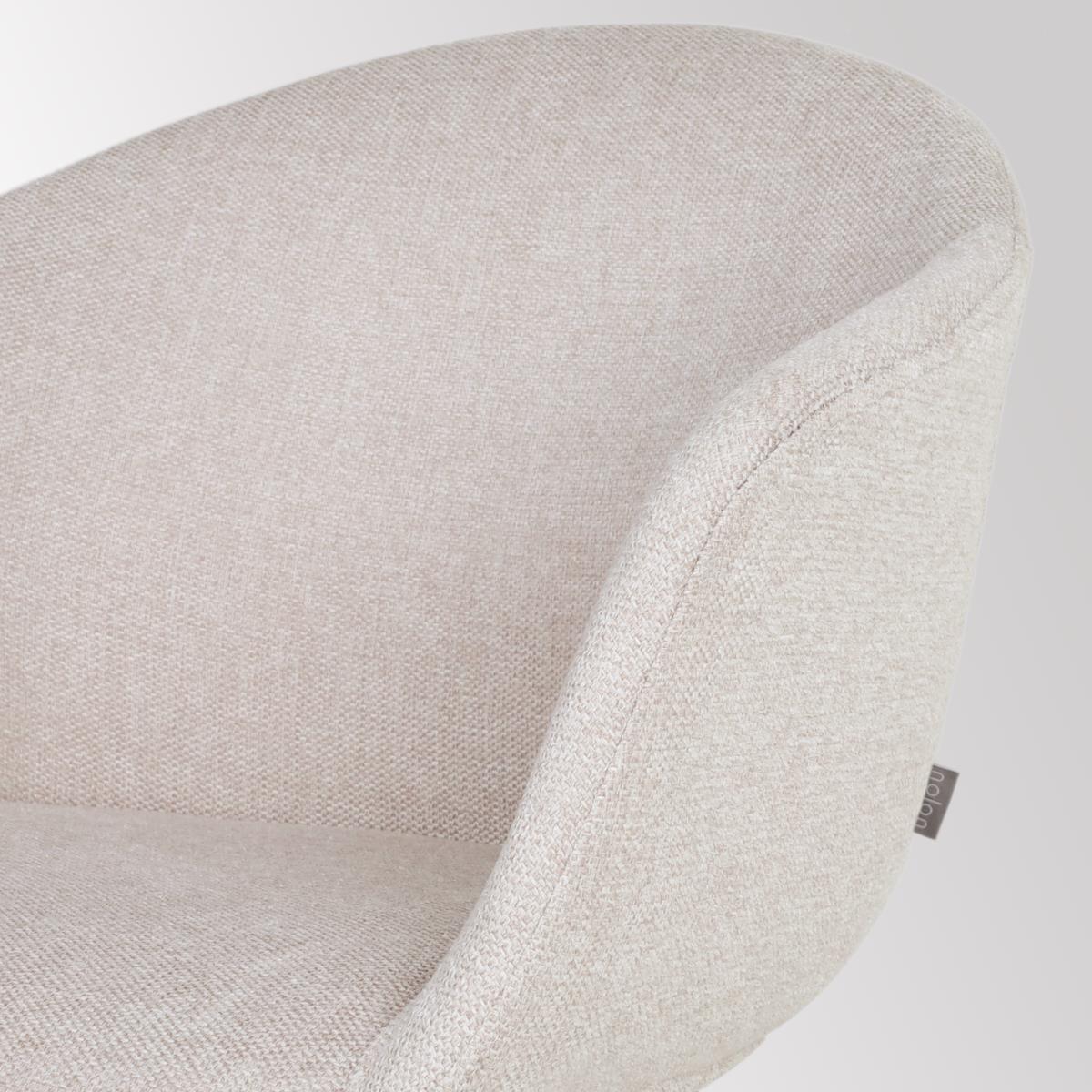 Nolon Nora-Otis Eetkamerstoel Beige - met Armleuning - Zwart