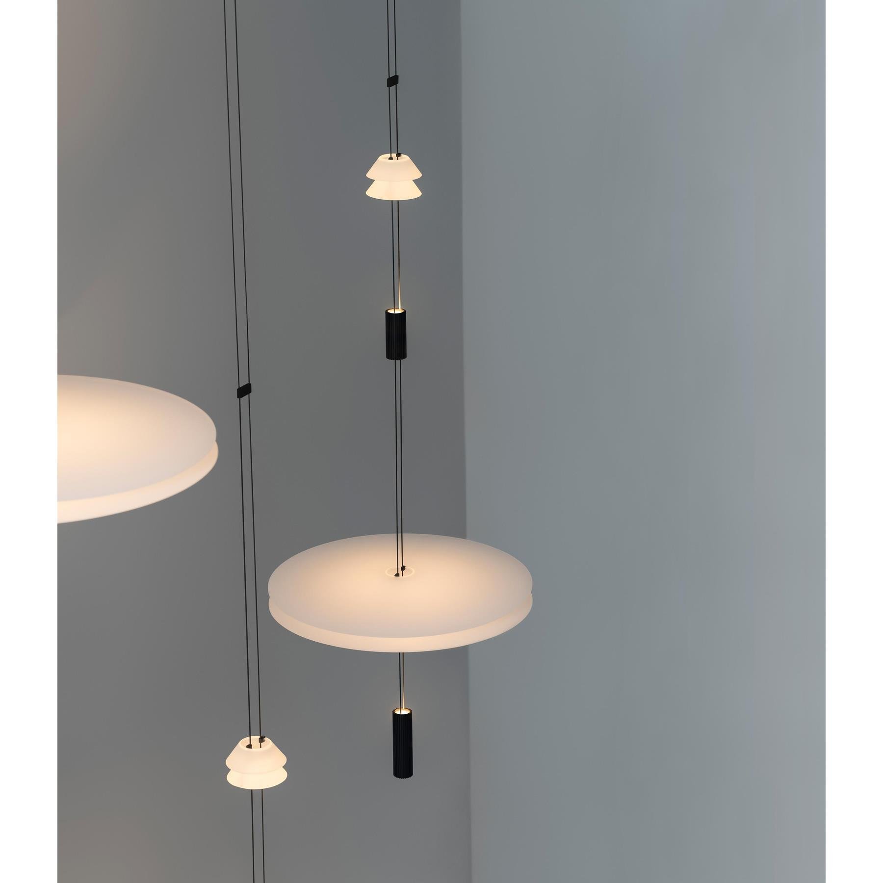 Vibia Flamingo Mini 1575 hanglamp LED Ø45 wit|zwart