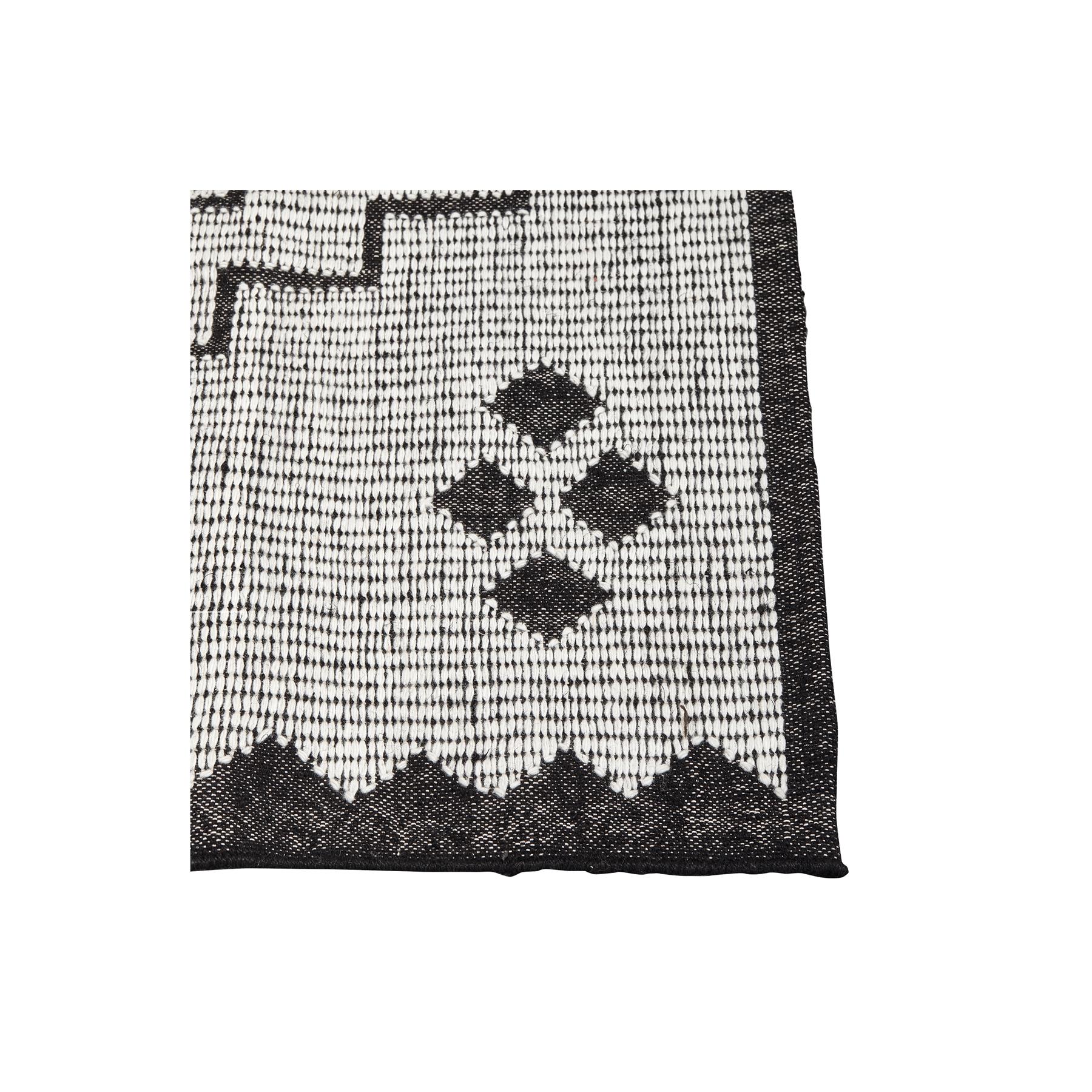 WOOOD Omari Vloerkleed - Wol|Jute - Naturel|Zwart - 1x160x230