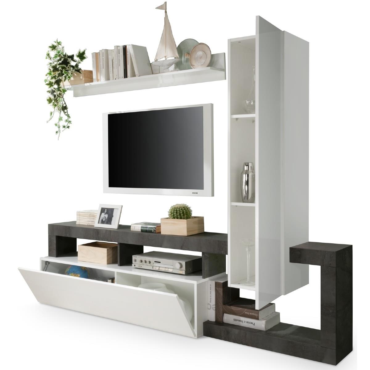 Benvenuto Design Hamburg TV-wandmeubel Set 2 Wit | Oxid