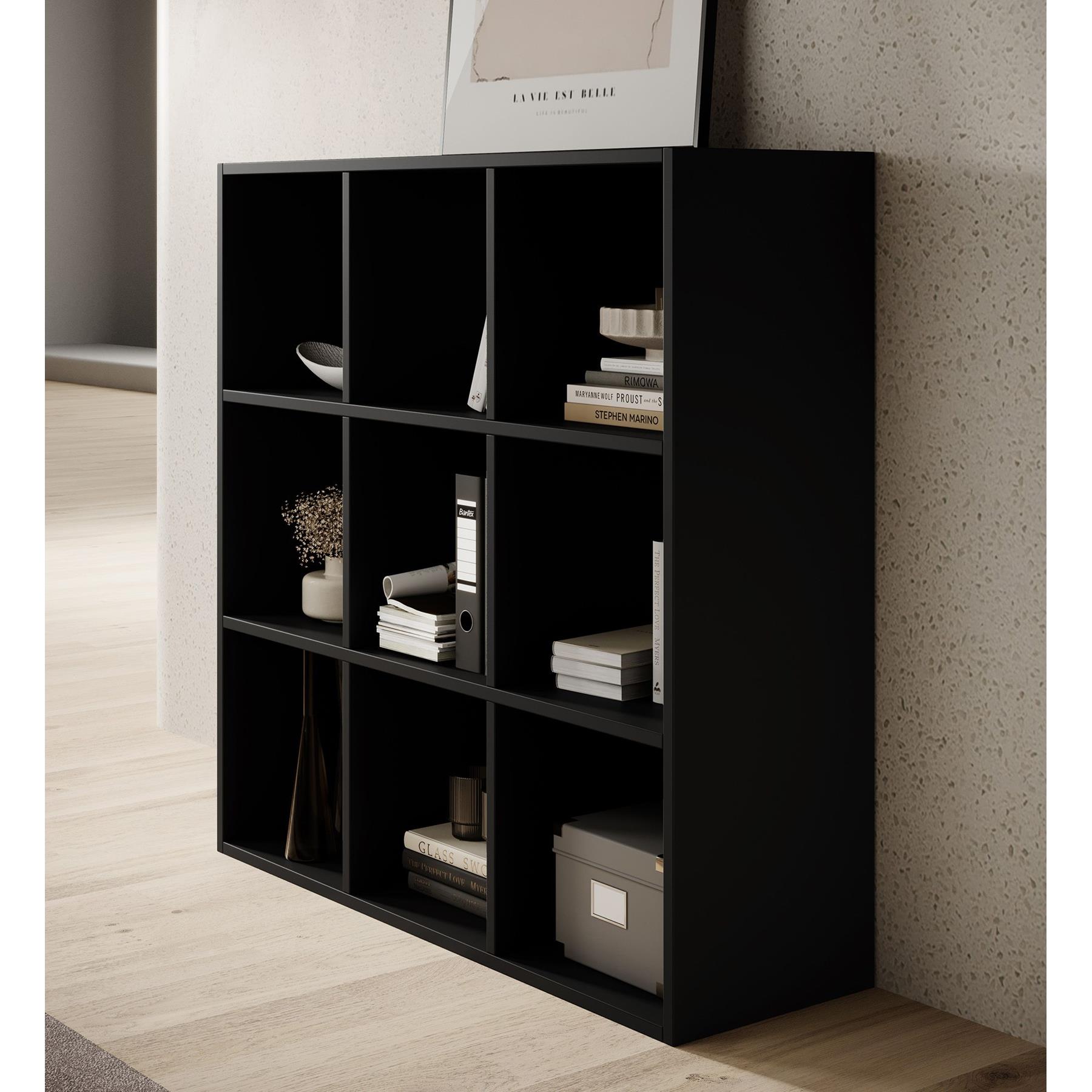 Meubella Boekenkast Cajsa - Zwart - 90 cm