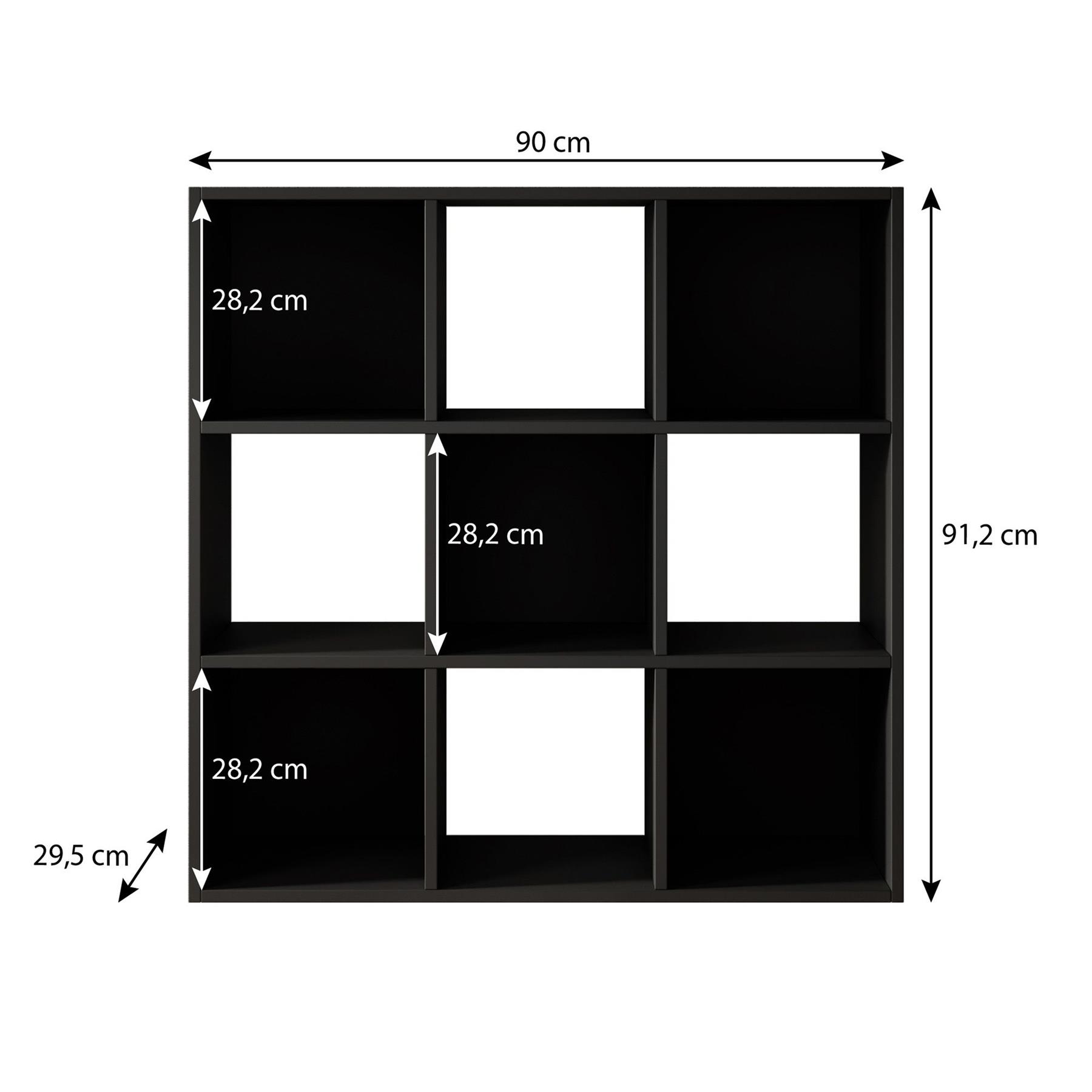 Meubella Boekenkast Cajsa - Zwart - 90 cm