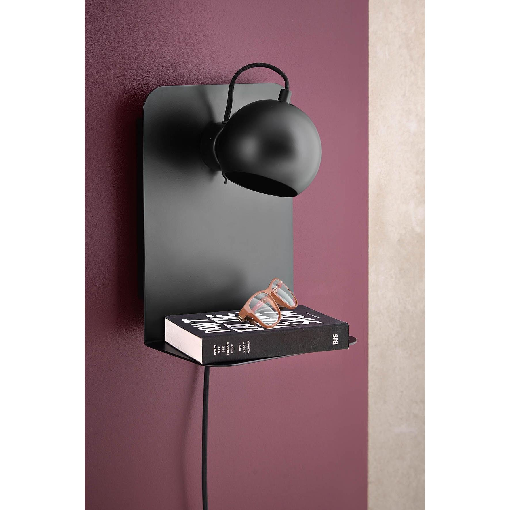 Frandsen Ball wandlamp met usb-poort mat lichtgrijs