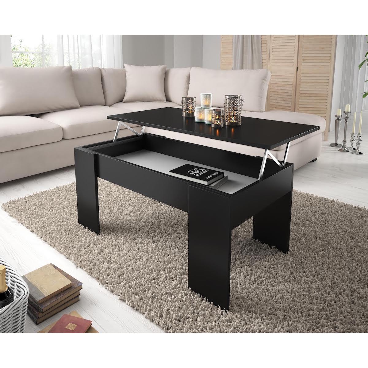 Meubella Salontafel Malia - Zwart - 100 cm