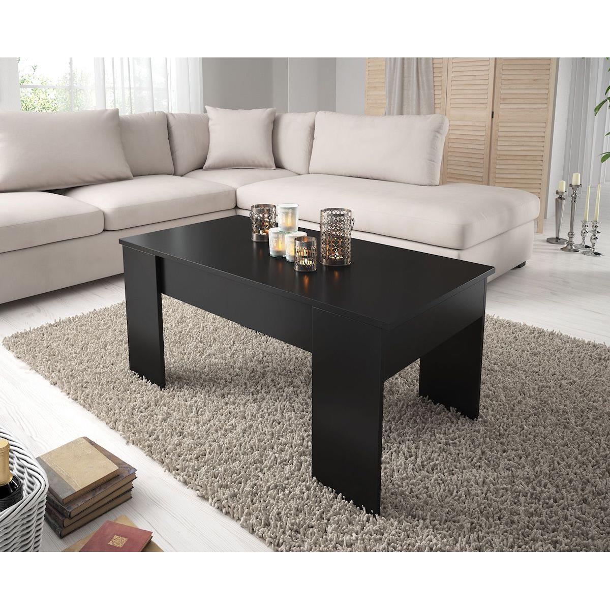 Meubella Salontafel Malia - Zwart - 100 cm