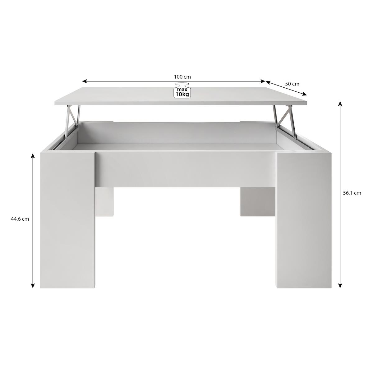 Meubella Salontafel Malia - Wit - 100 cm