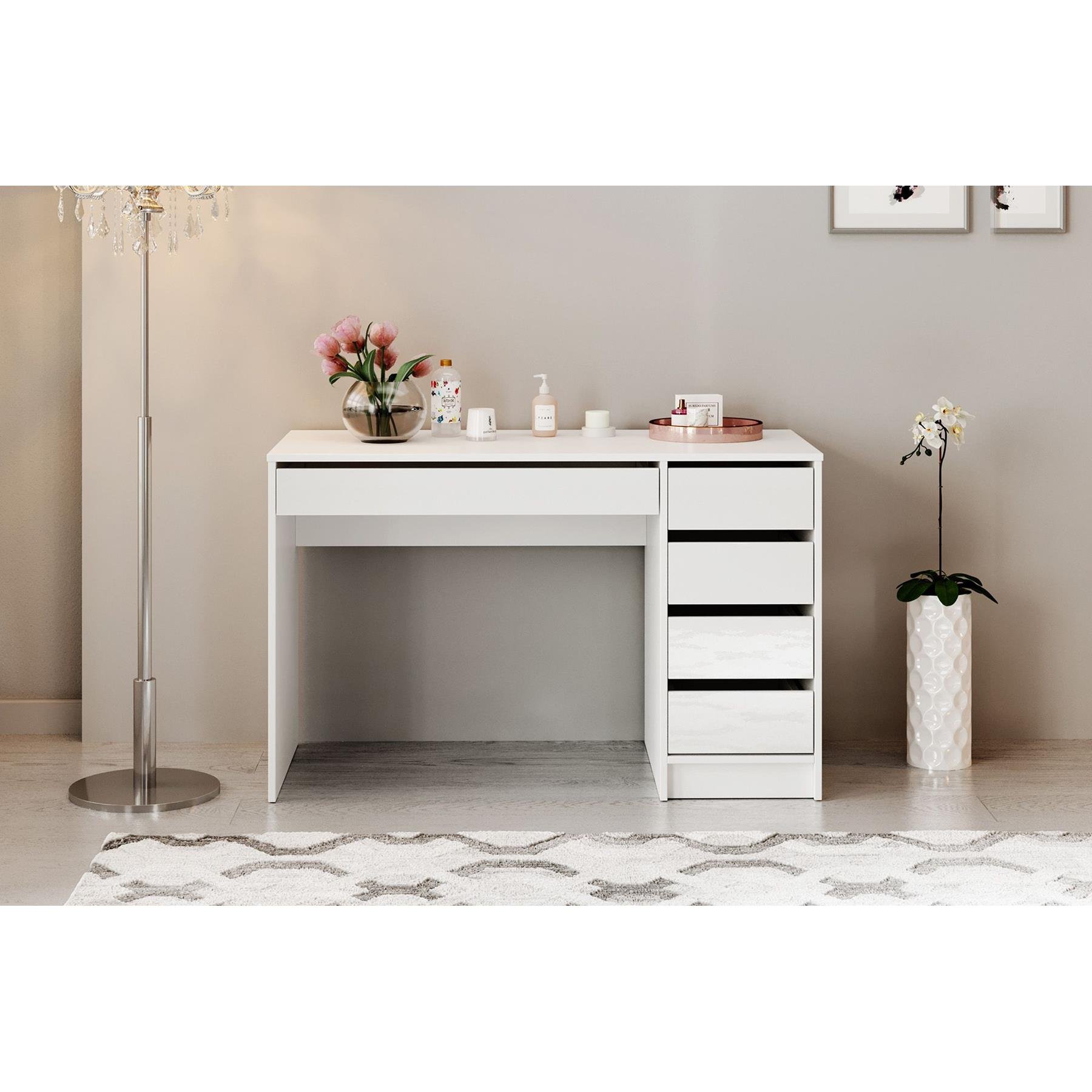 Meubella Kaptafel Arco - Wit hoogglans - 120 cm