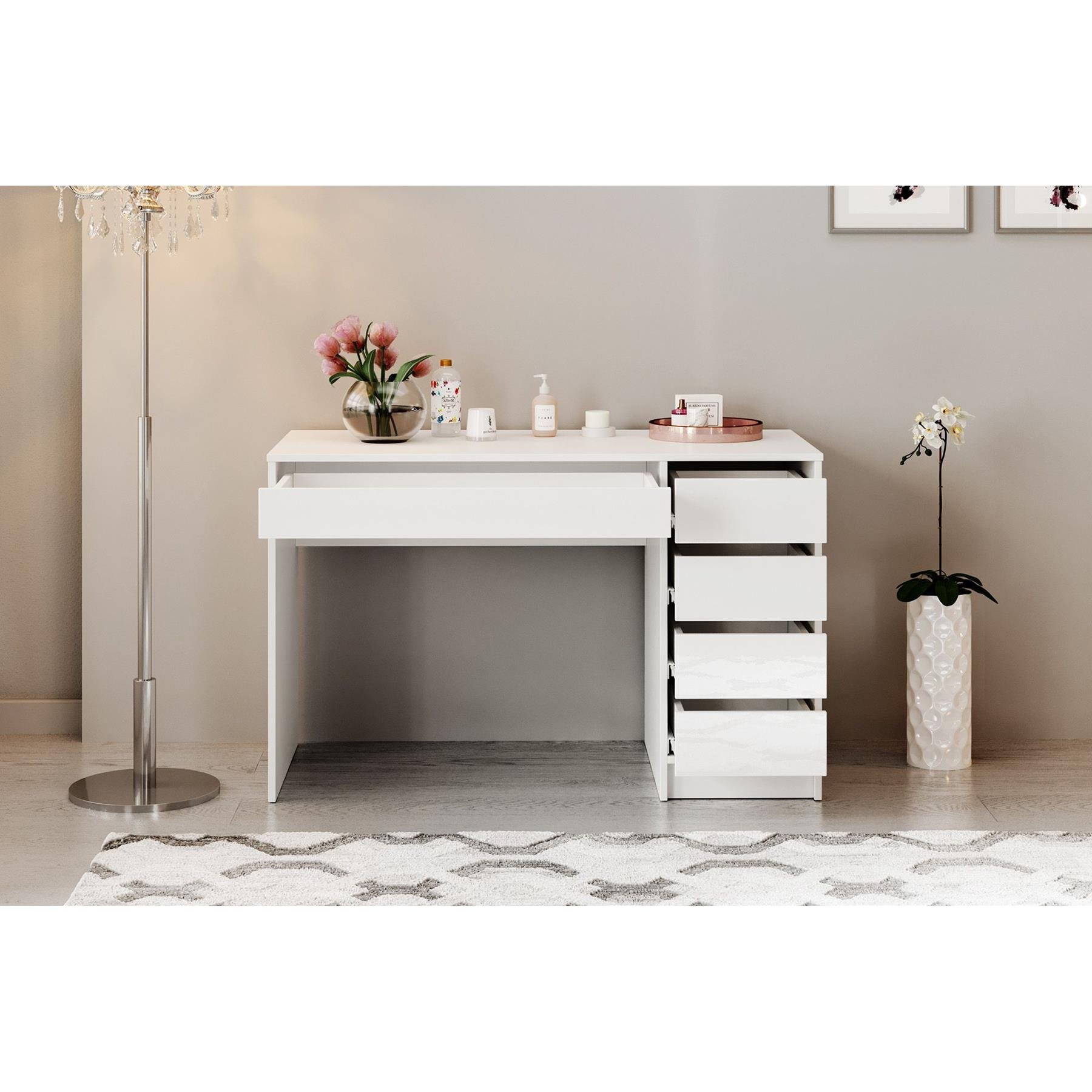 Meubella Kaptafel Arco - Wit hoogglans - 120 cm
