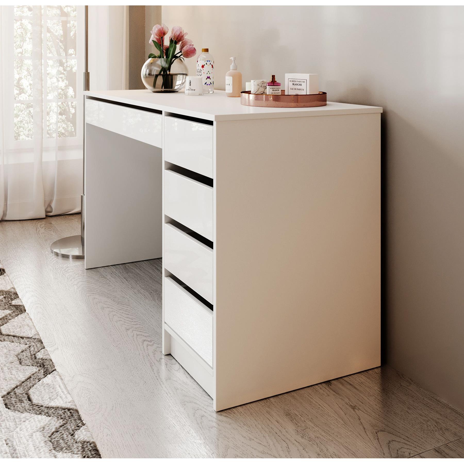 Meubella Kaptafel Arco - Wit hoogglans - 120 cm