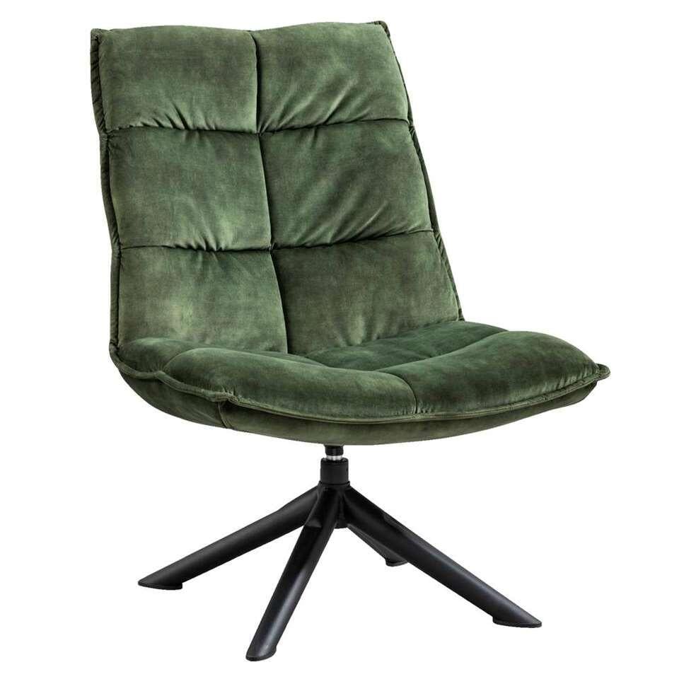 by fonQ  Lex Draaifauteuil - Velvet - Groen