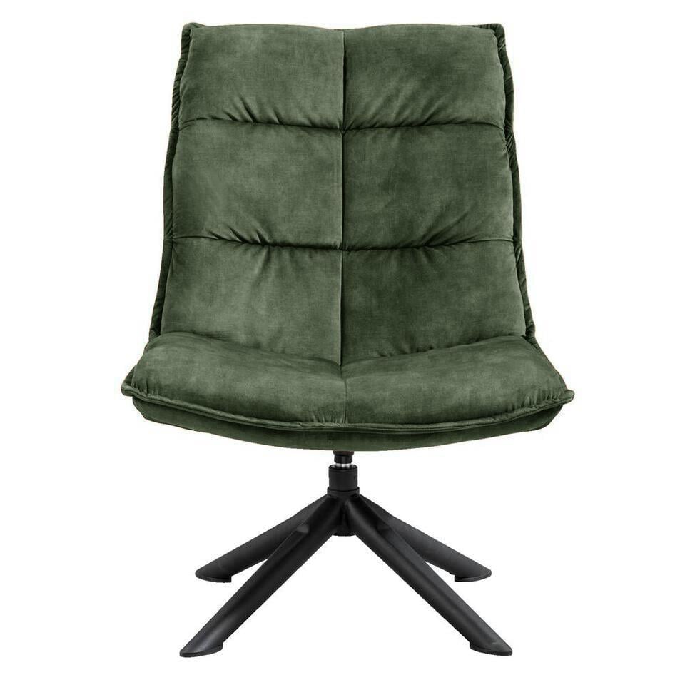 by fonQ  Lex Draaifauteuil - Velvet - Groen